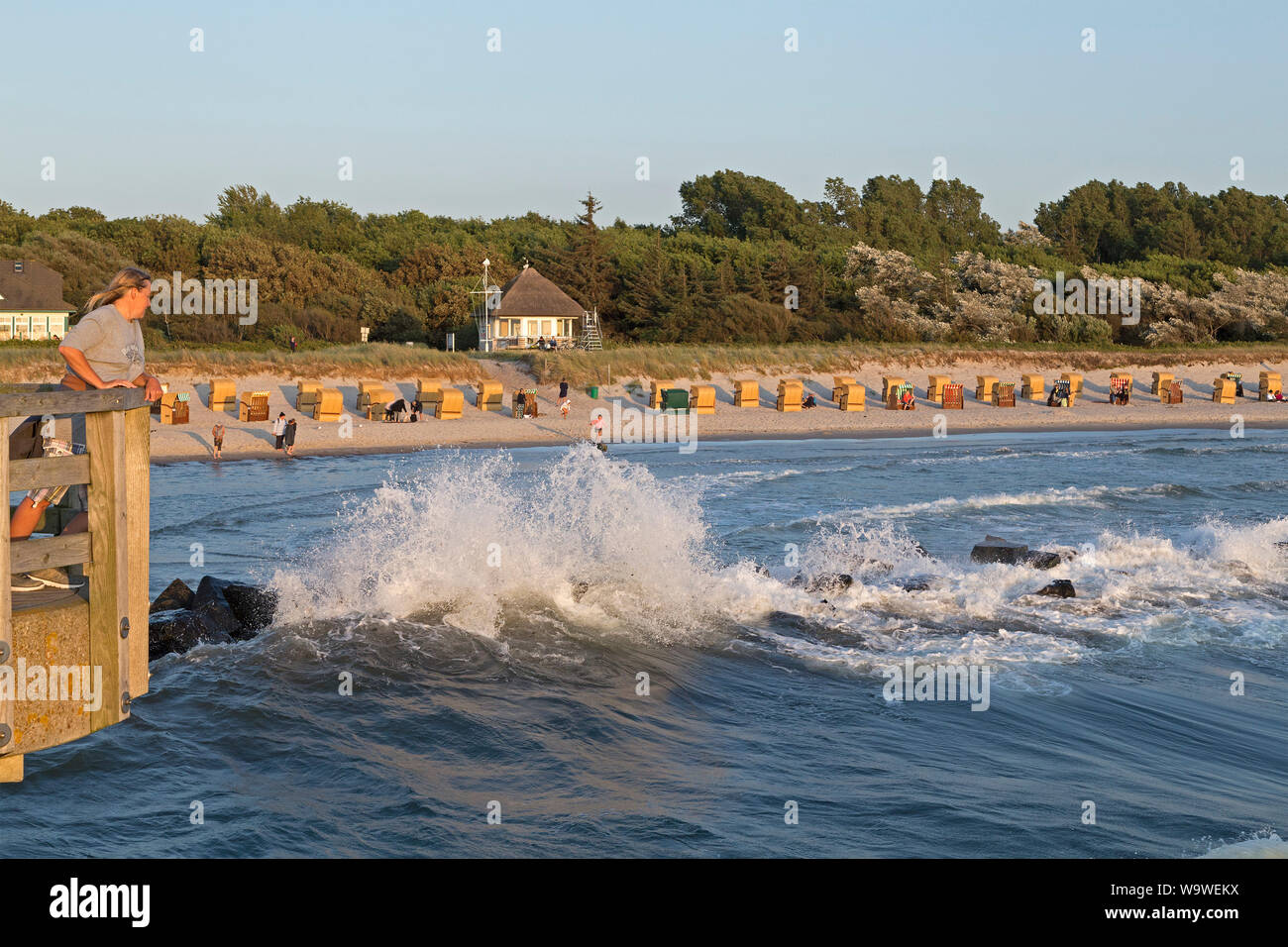 Woman watching waves hi-res stock photography and images - Alamy