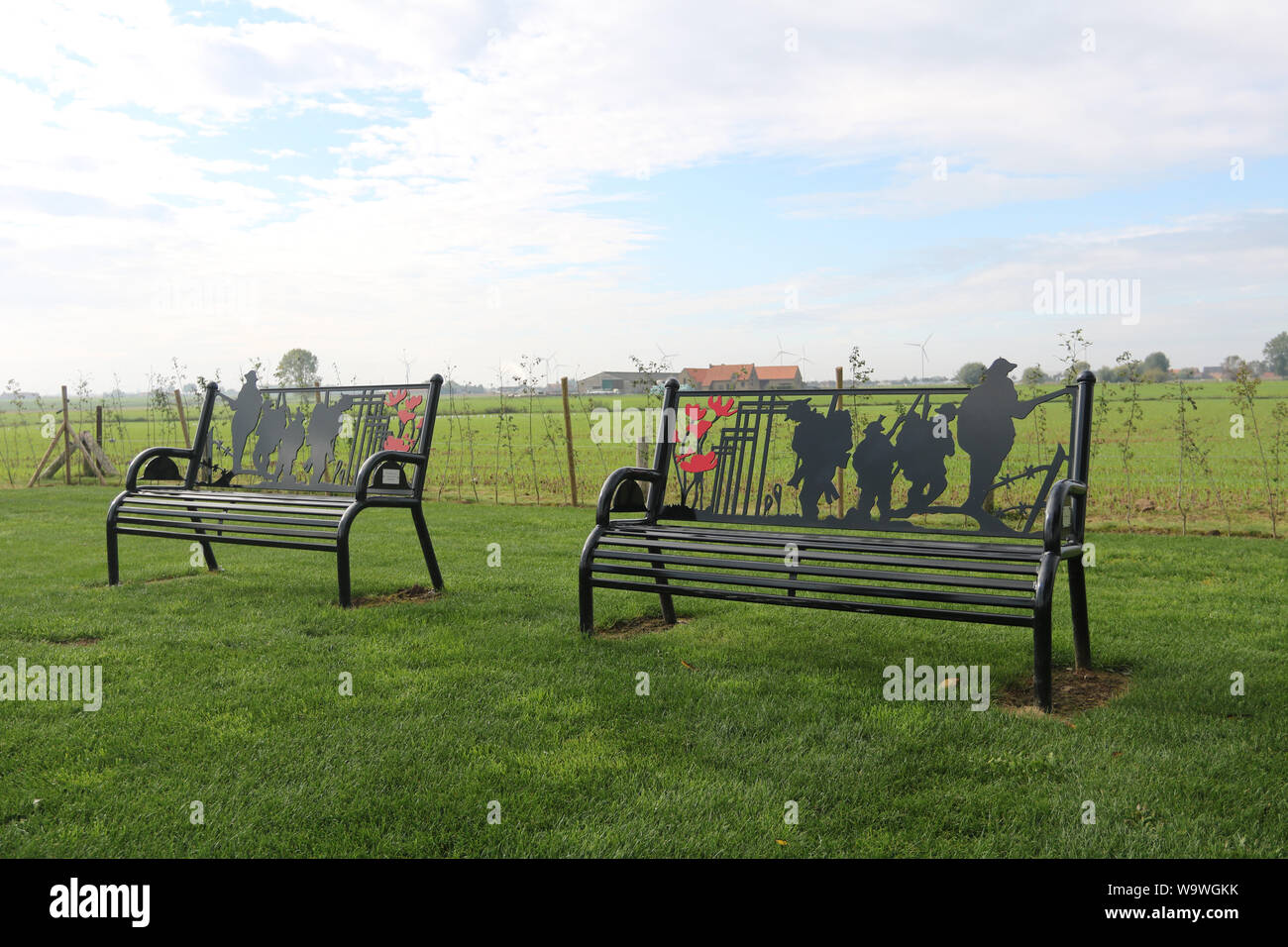 Memorial Plaque On Bench In Stock Photos Memorial Plaque On