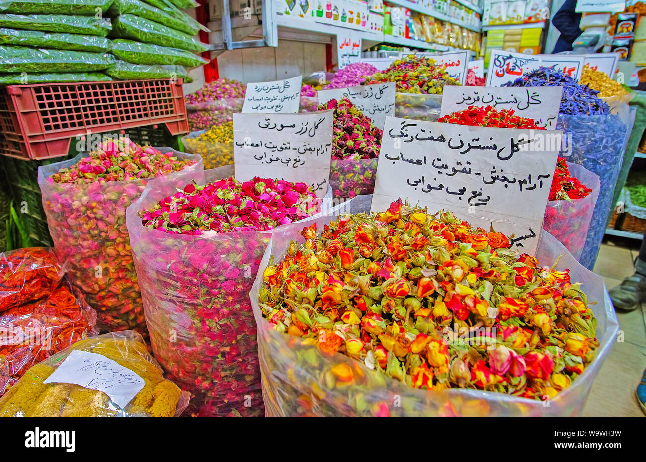 TEHRAN, IRAN OCTOBER 25, 2017 The small market stall of Tajrish