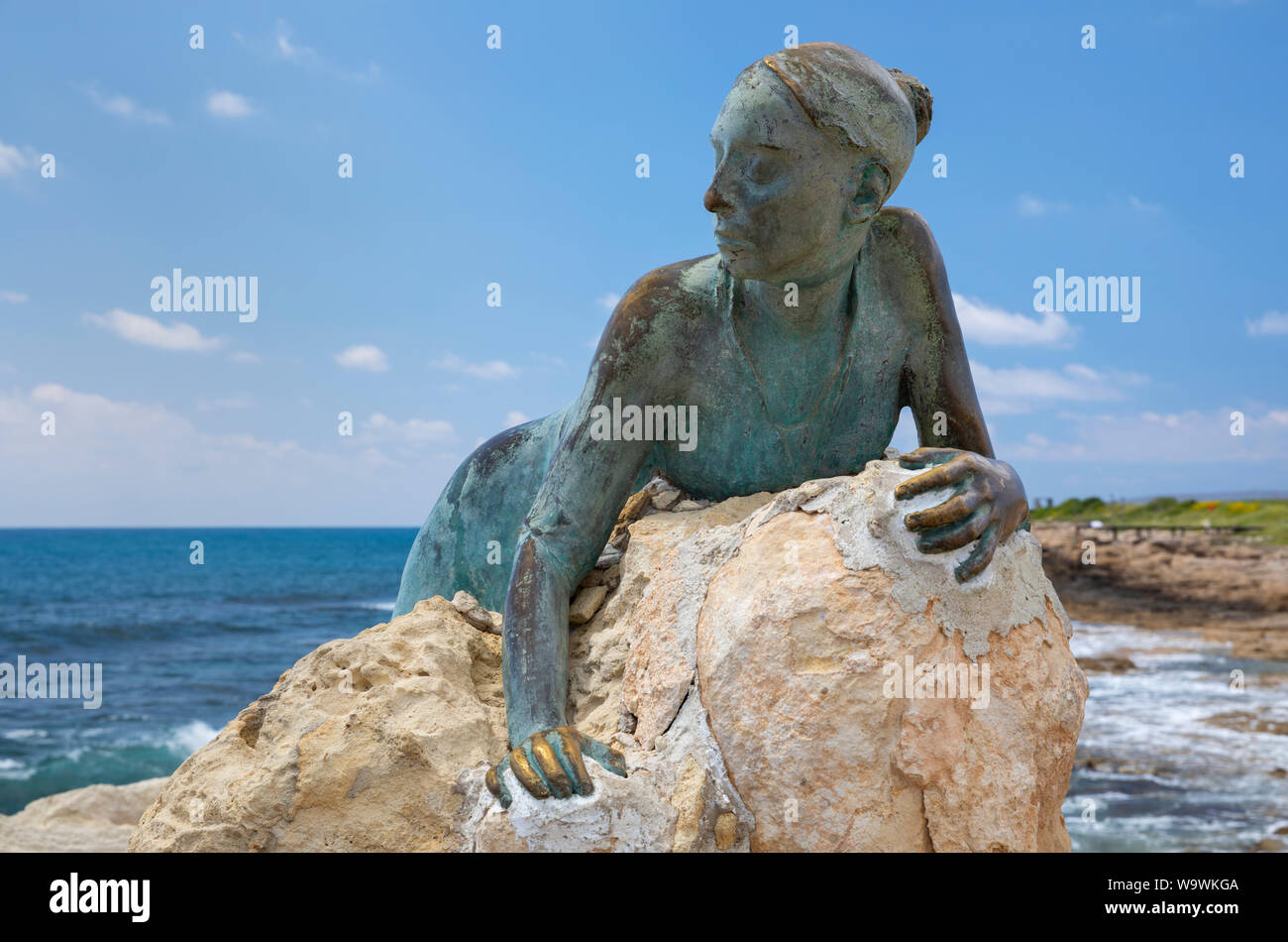 "Sol Alter” bronze statue by Yiota Ioannidou near Paphos Fort, Kato