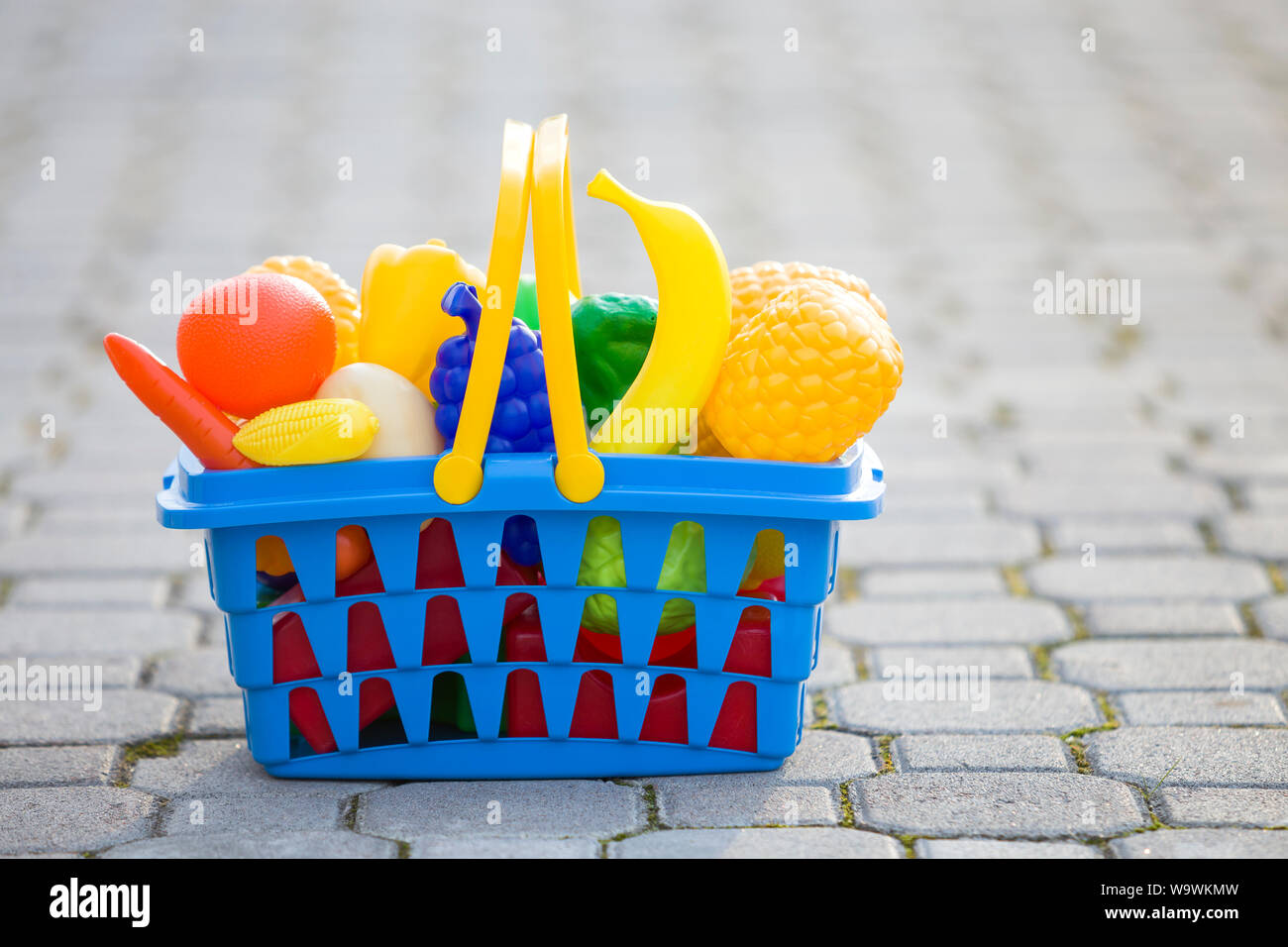 toy fruits and vegetables basket