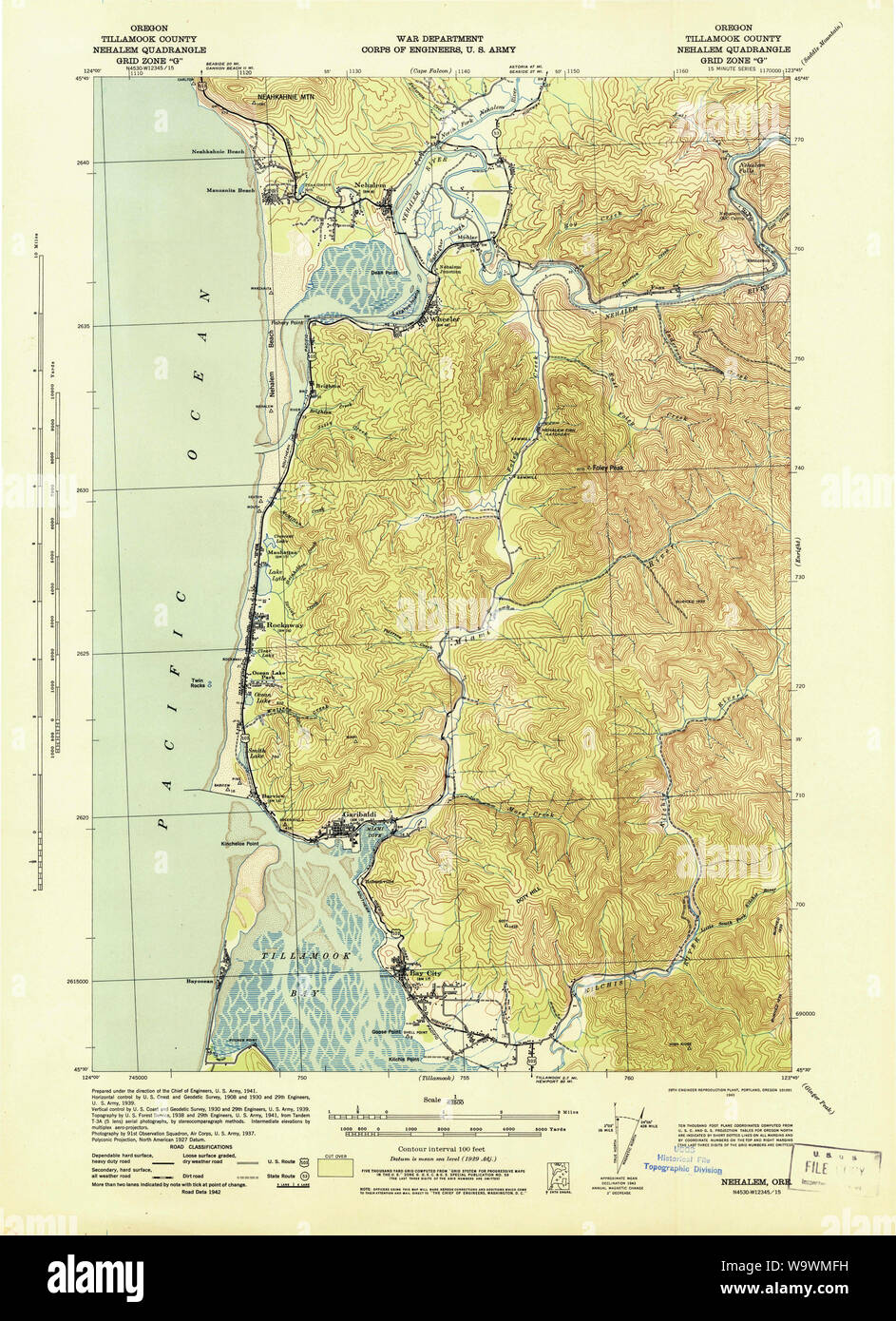 Map of nehalem oregon hires stock photography and images Alamy
