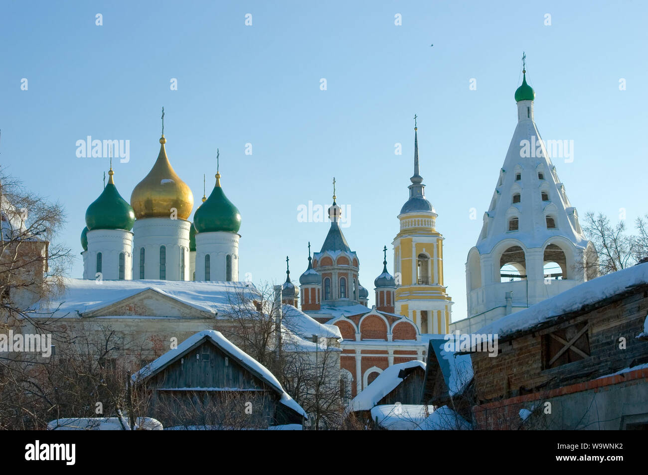 Church domes and spires in Kolomna, Russia Stock Photo