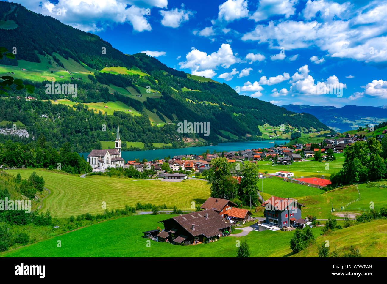 Swiss village Lungern, Switzerland Stock Photo - Alamy