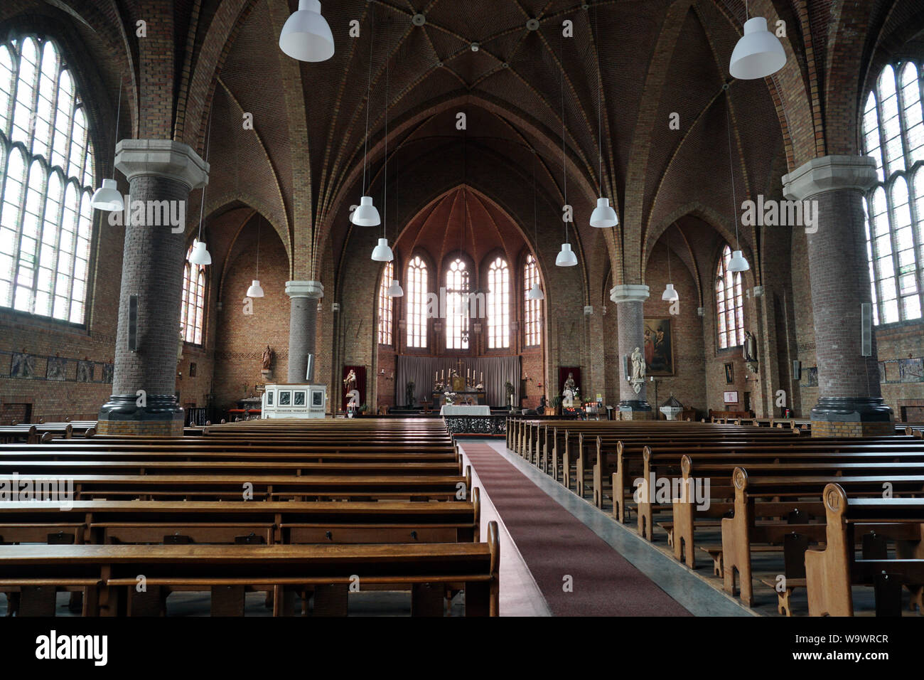 römisch-katholische St. Johannes der Täufer Kirche, Sluis, Zeeland, Niederlande Stock Photo