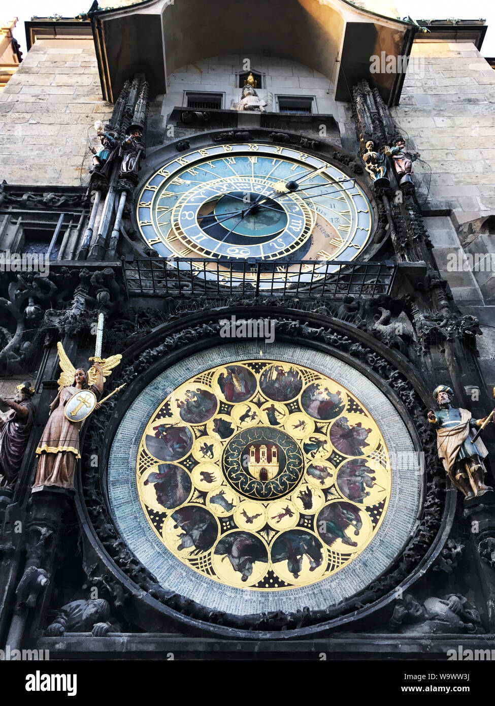 View of the Astronomical Clock, constructed in 1410 it is the third ...
