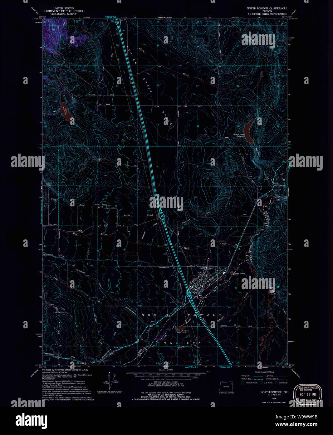 Map of north powder hires stock photography and images Alamy