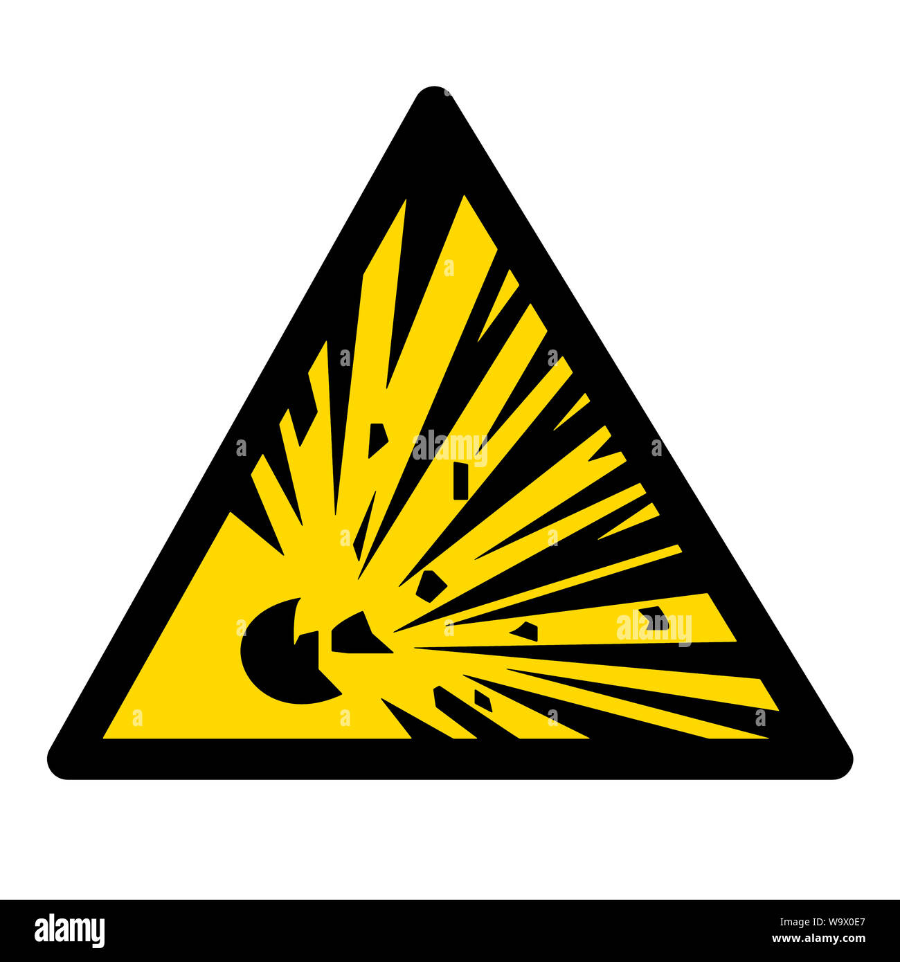 Risk of Explosion Sign Stock Photo