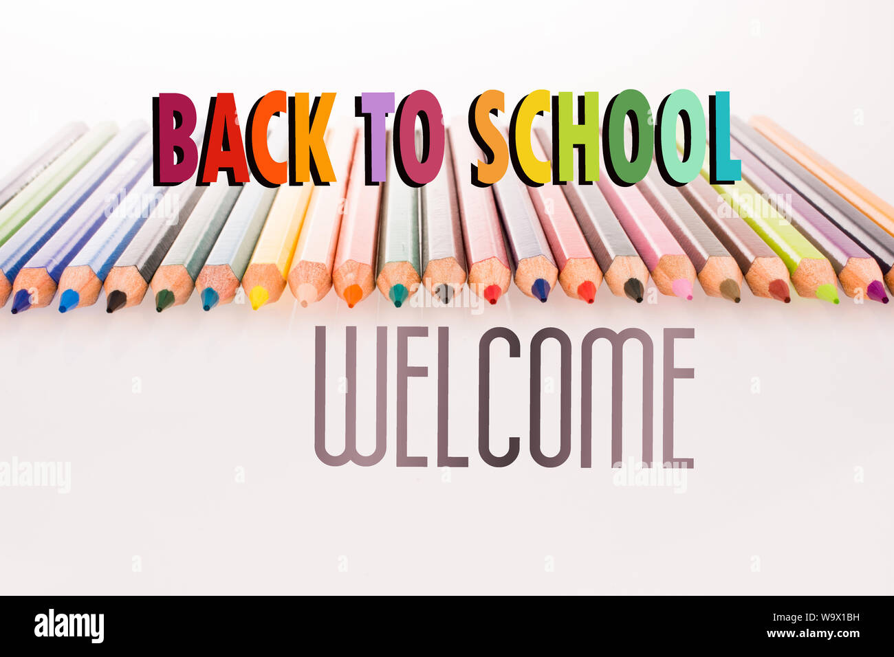 Back to school wording as educational concept Stock Photo - Alamy