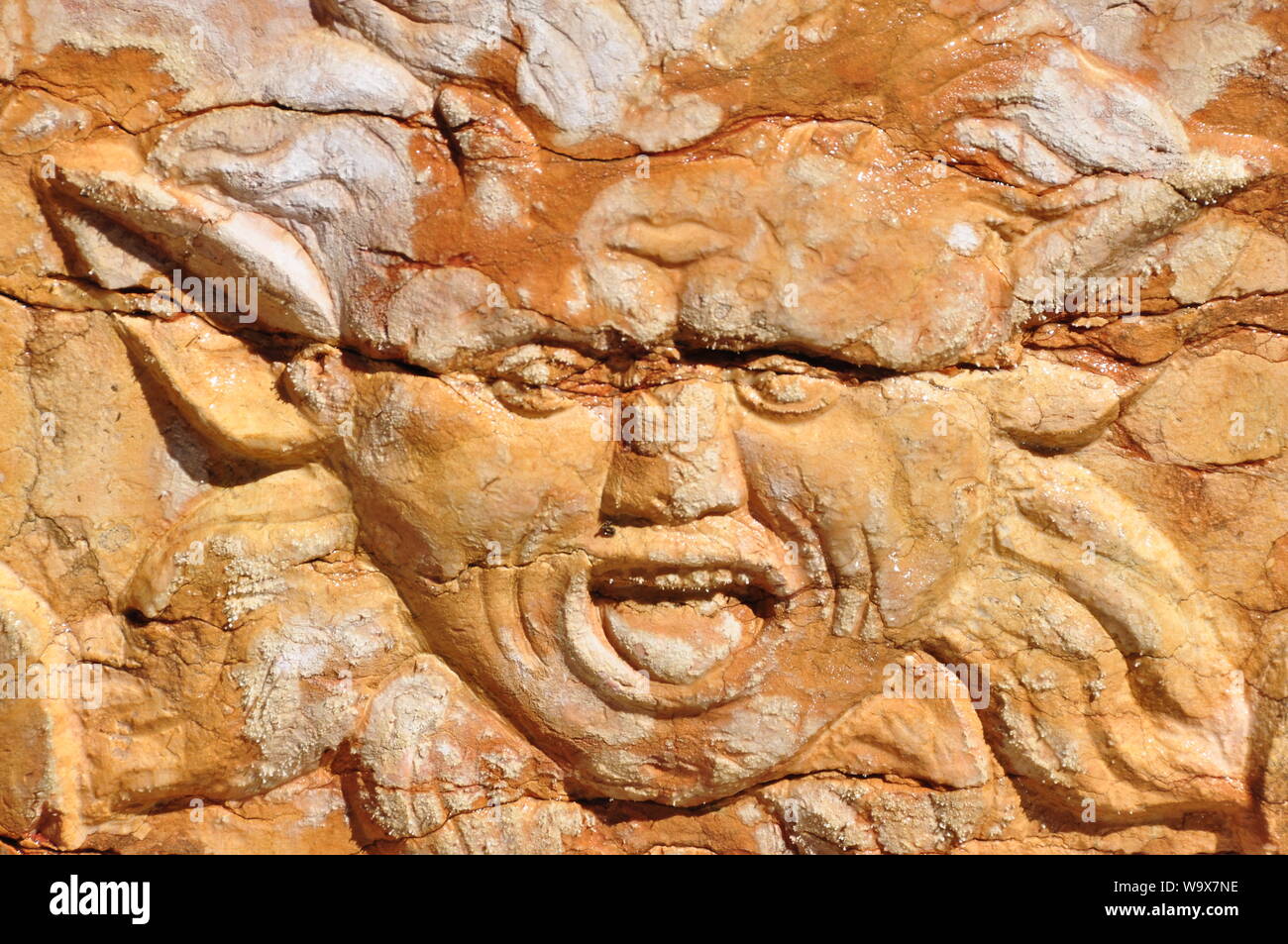Detail of a terra cotta frieze on the grounds of Hearst Castle, San Simeon, California Stock Photo