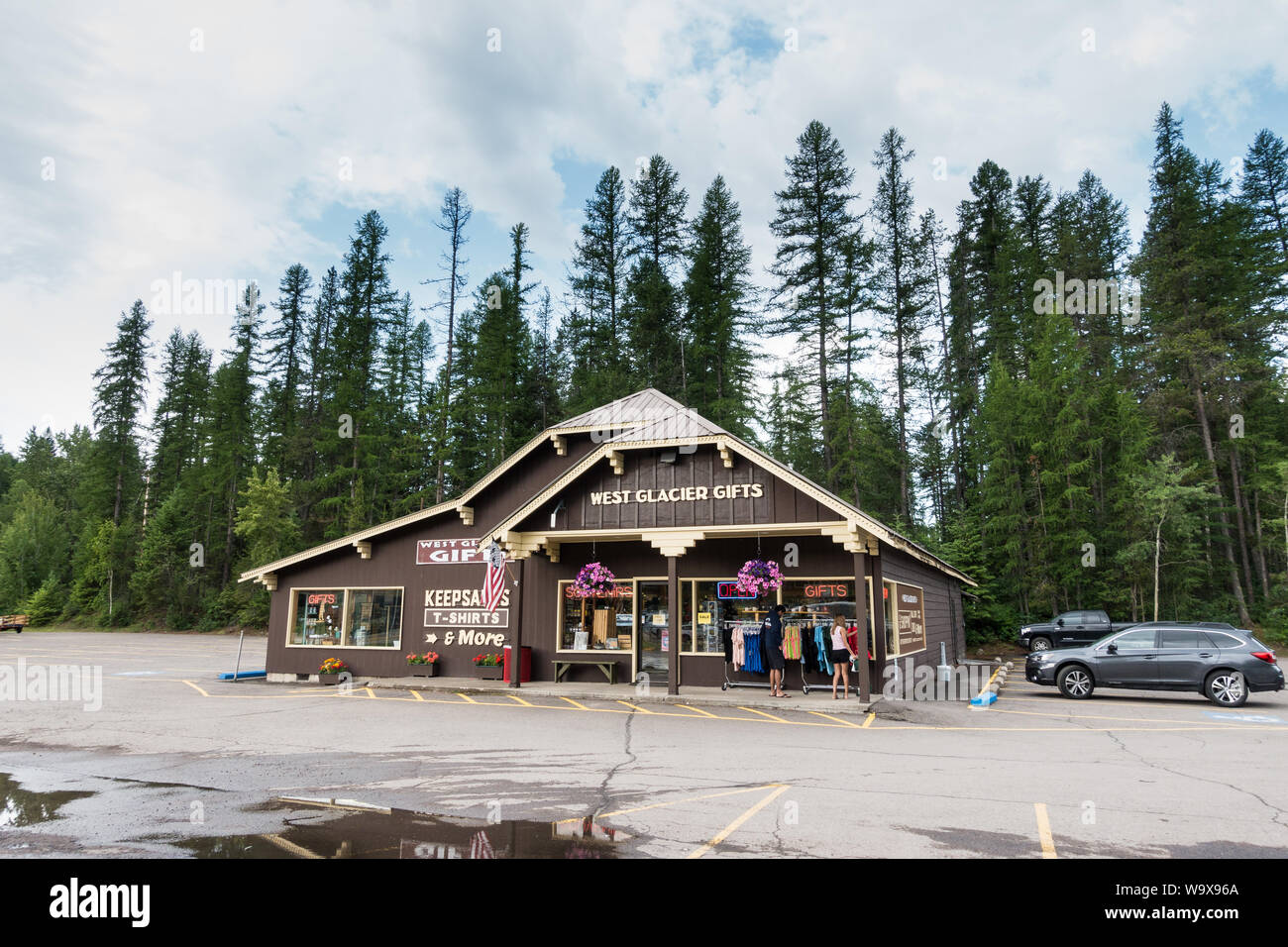 West Glacier Cafe store front Stock Photo Alamy