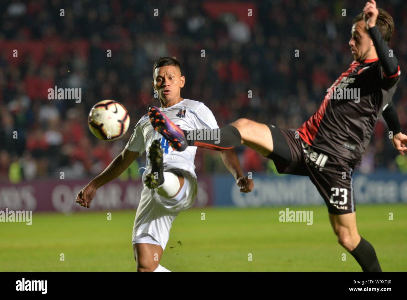Santa Fe Argentina 16th Aug 19 Christian Bernardi R Of Colon Vies For The Ball With Santa Fe Argentina 16th Aug 19 Christian Bernardi R Of Colon Vies For The Ball With