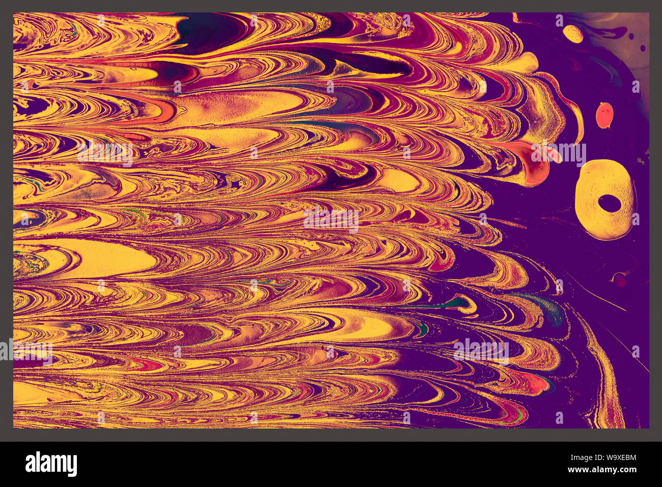 Traditional Ottoman Turkish abstract marbling art patterns as ...