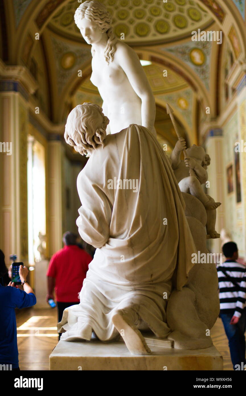 Statue of adolescent girl in the Hermitage in Saint Petersburg, Russia Stock Photo