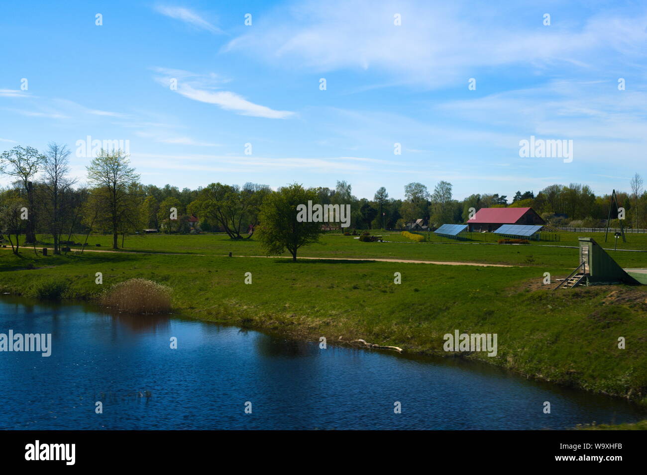 Farmland in Riga, Latvia Stock Photo