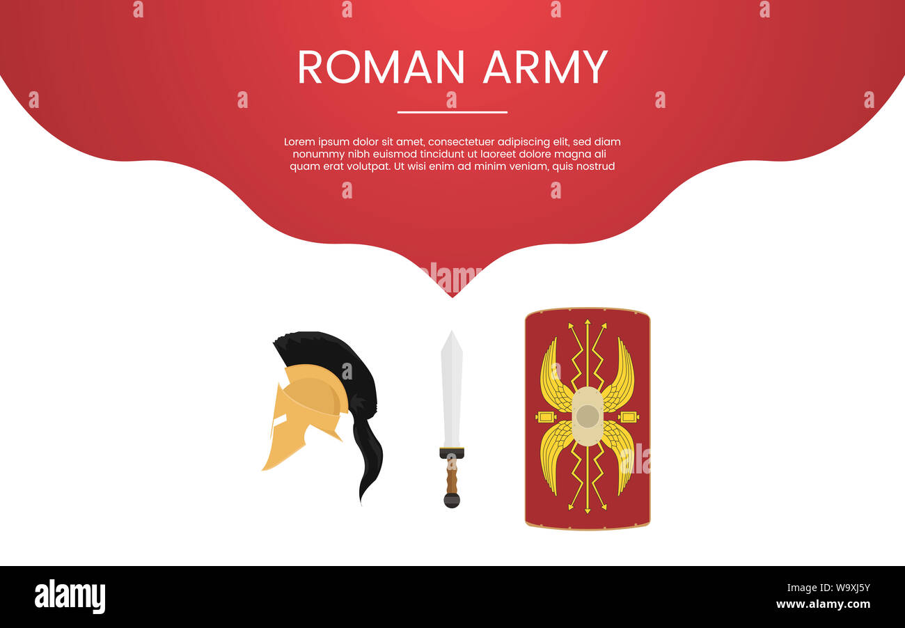 Ancient Rome Or Spartha Army Military Concept Theme For Template