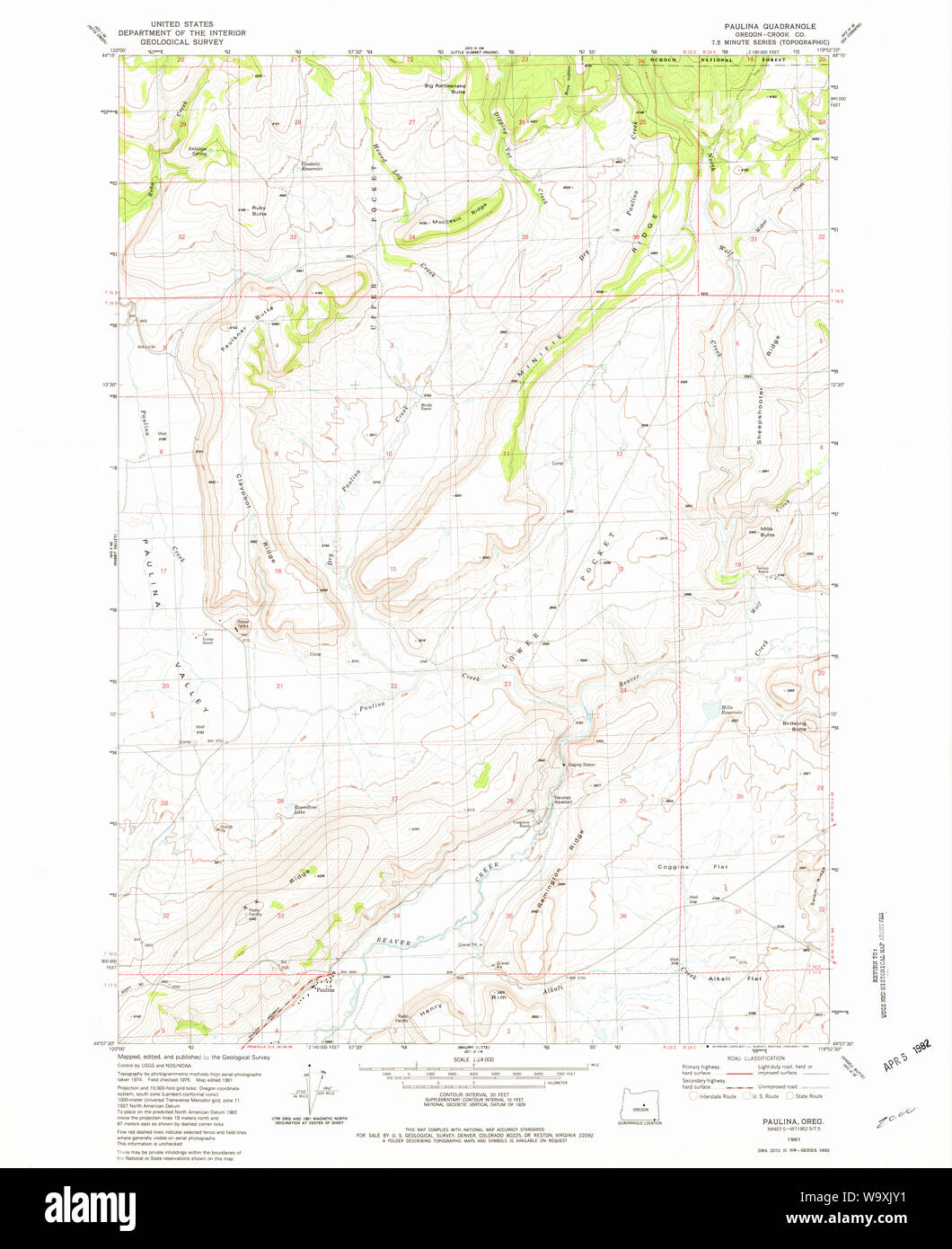 Map of paulina oregon hires stock photography and images Alamy