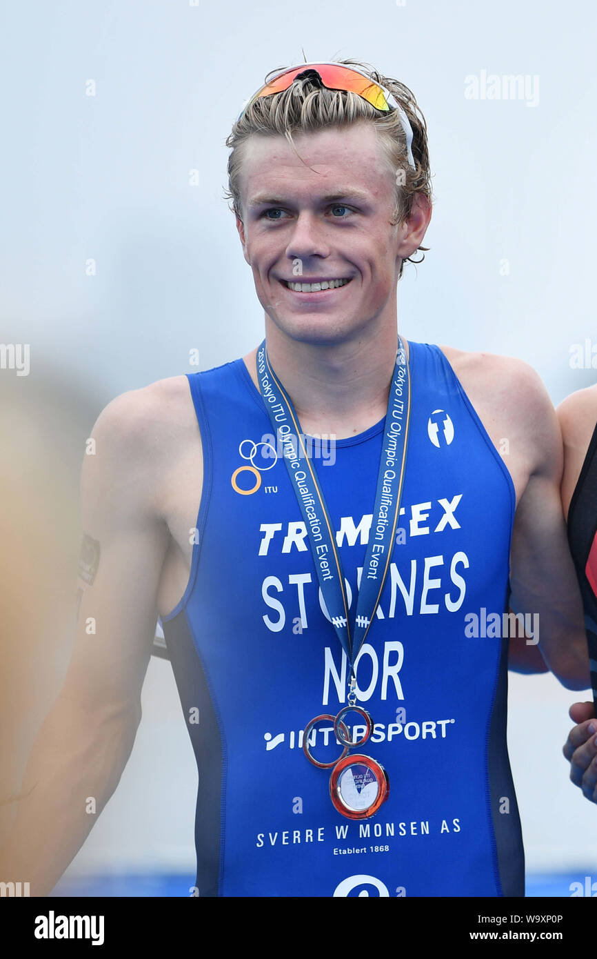 Odaiba Tokyo Japan Credit Matsuo 16th Aug 2019 Casper Stornes Nor Triathlon 2019 Itu World Olympic Qualification Event Elite Men S Award Ceremony In Odaiba Tokyo Japan Credit Matsuo K Aflo Sport Alamy Live