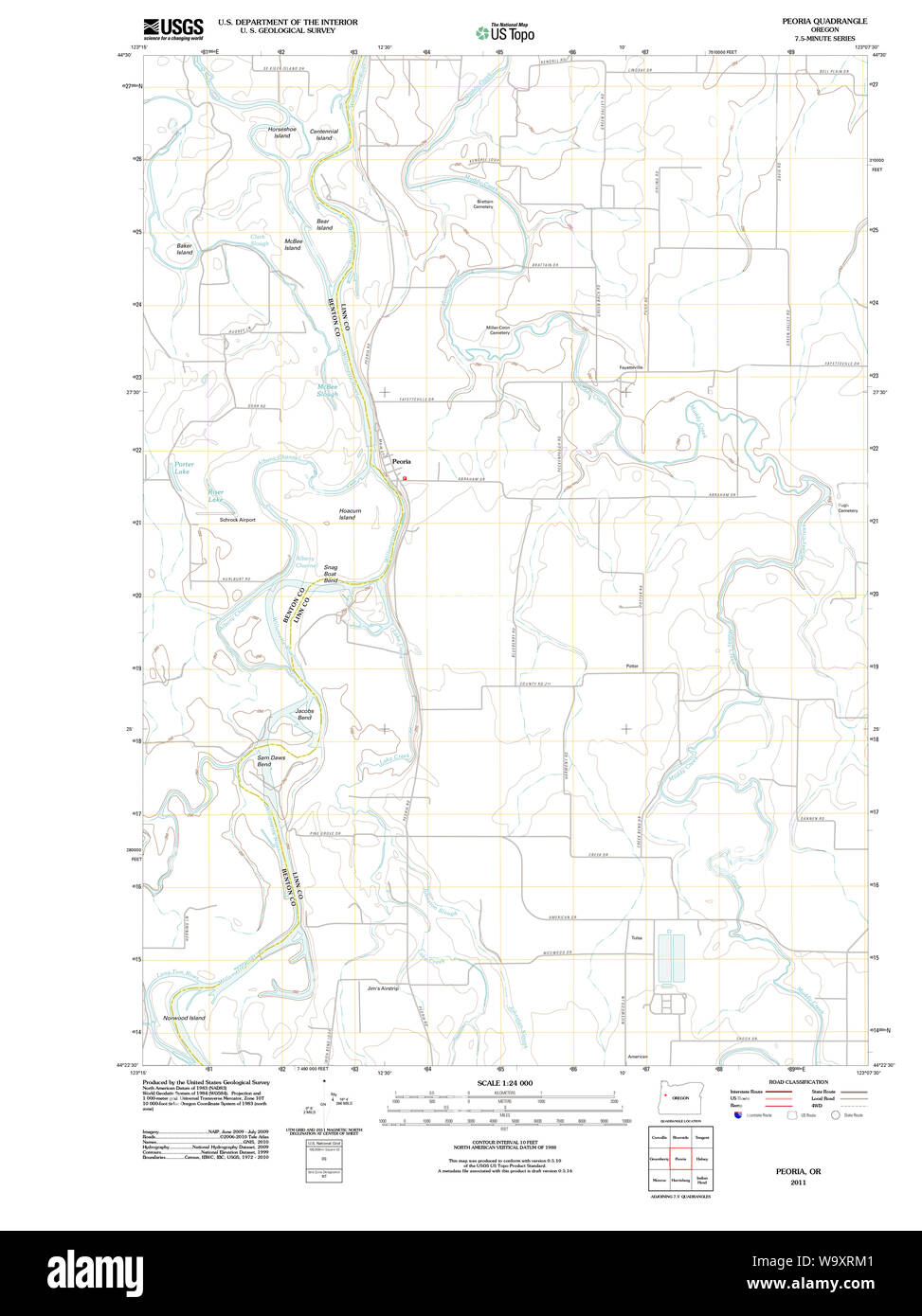 Map of peoria hi-res stock photography and images - Alamy