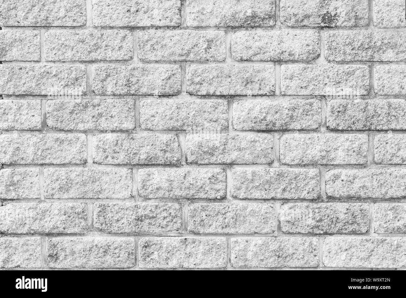 White concrete brick wall pattern texture for background Stock Photo