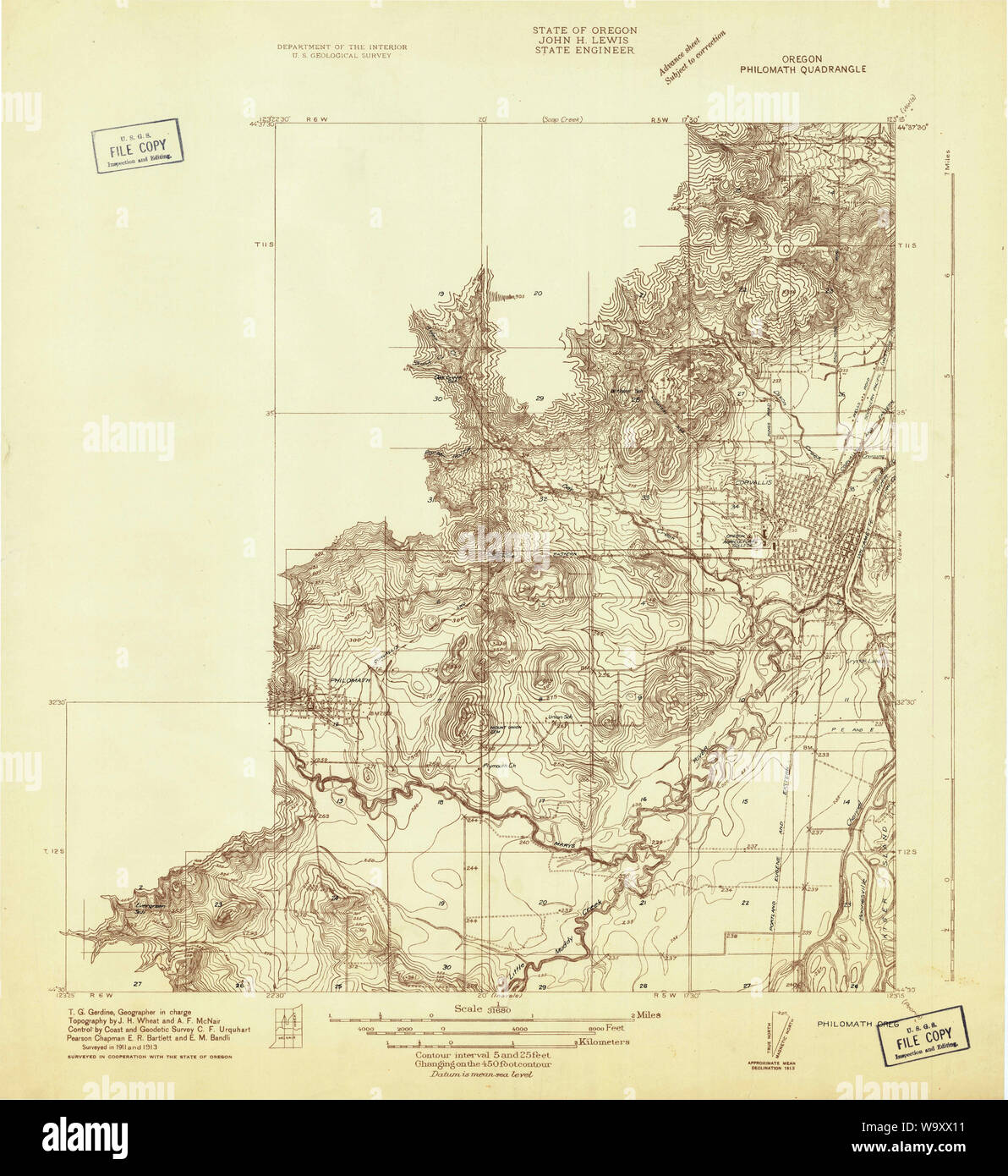 Philomath oregon map hires stock photography and images Alamy