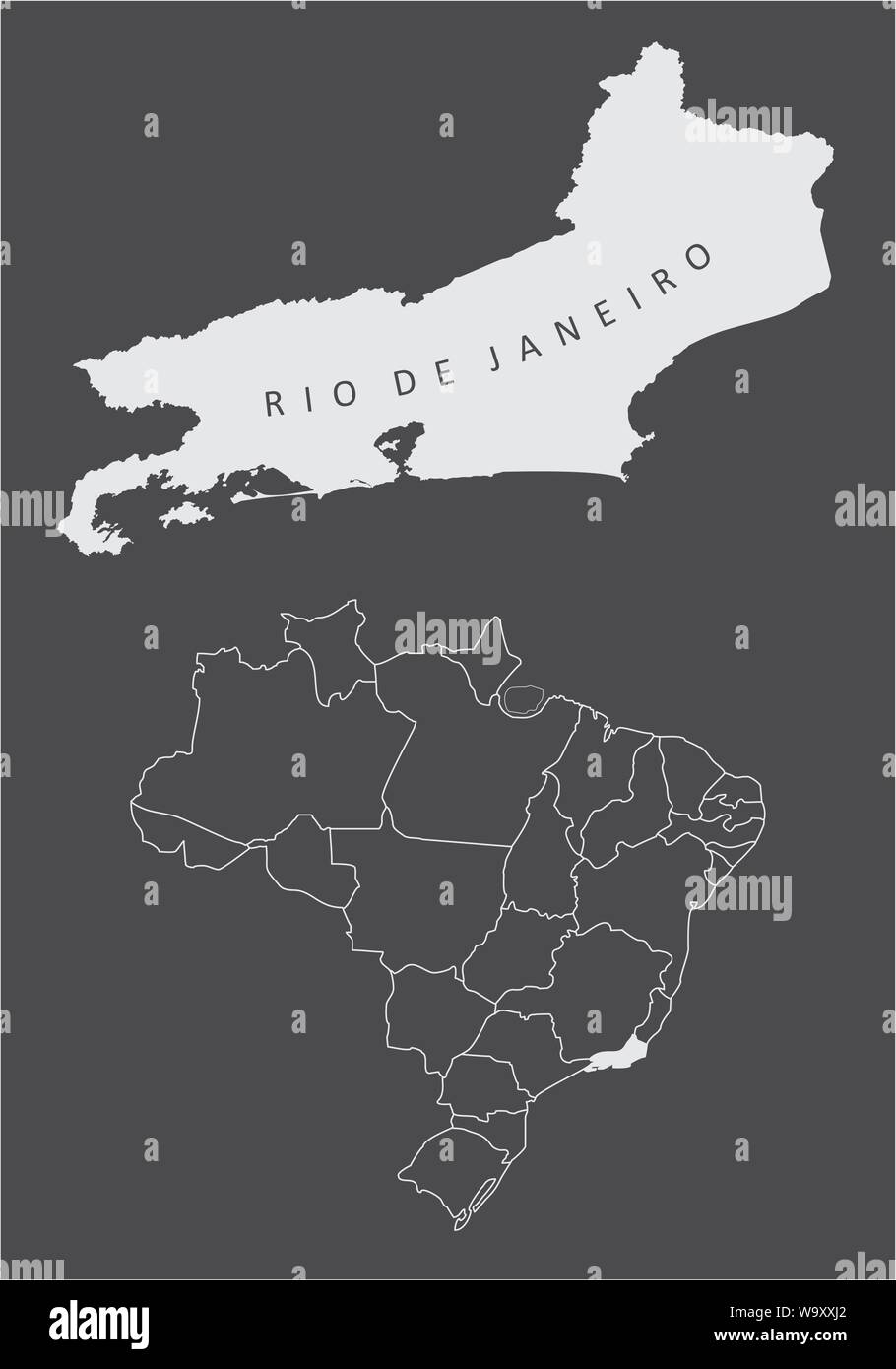 Rio Status Rio de Janeiro State Brazil Stock Vector Image & Art - Alamy