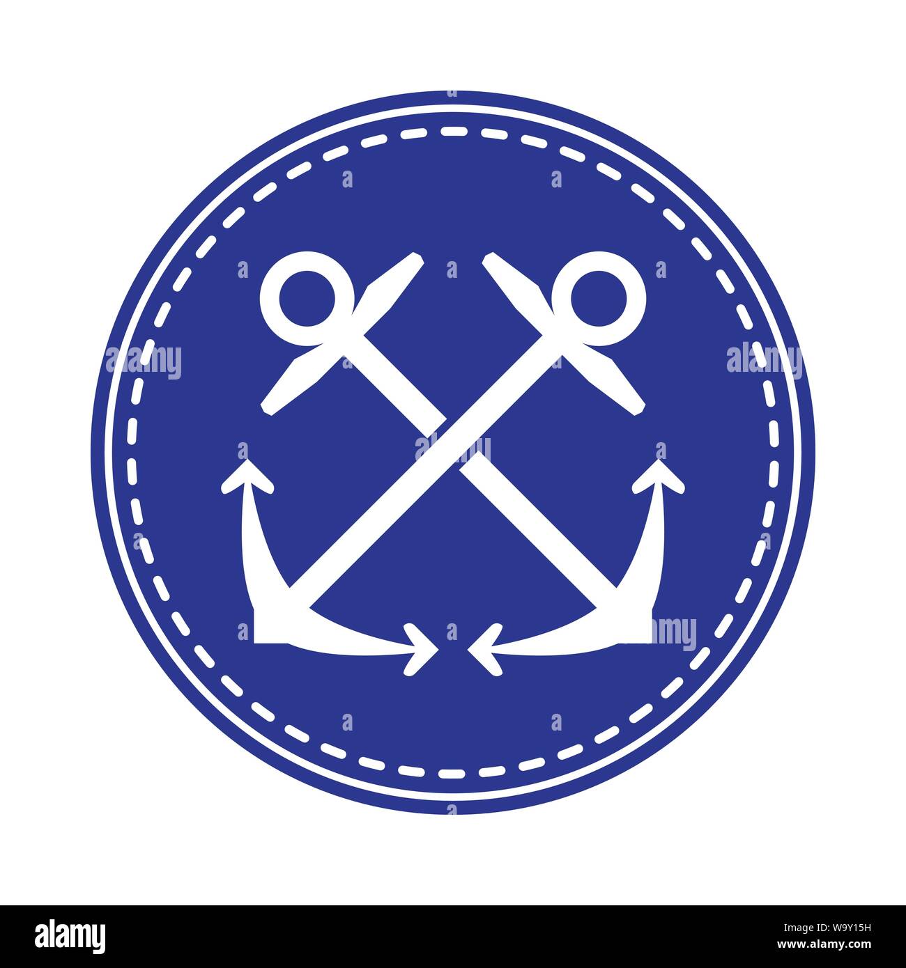 Navy Crossed Anchors