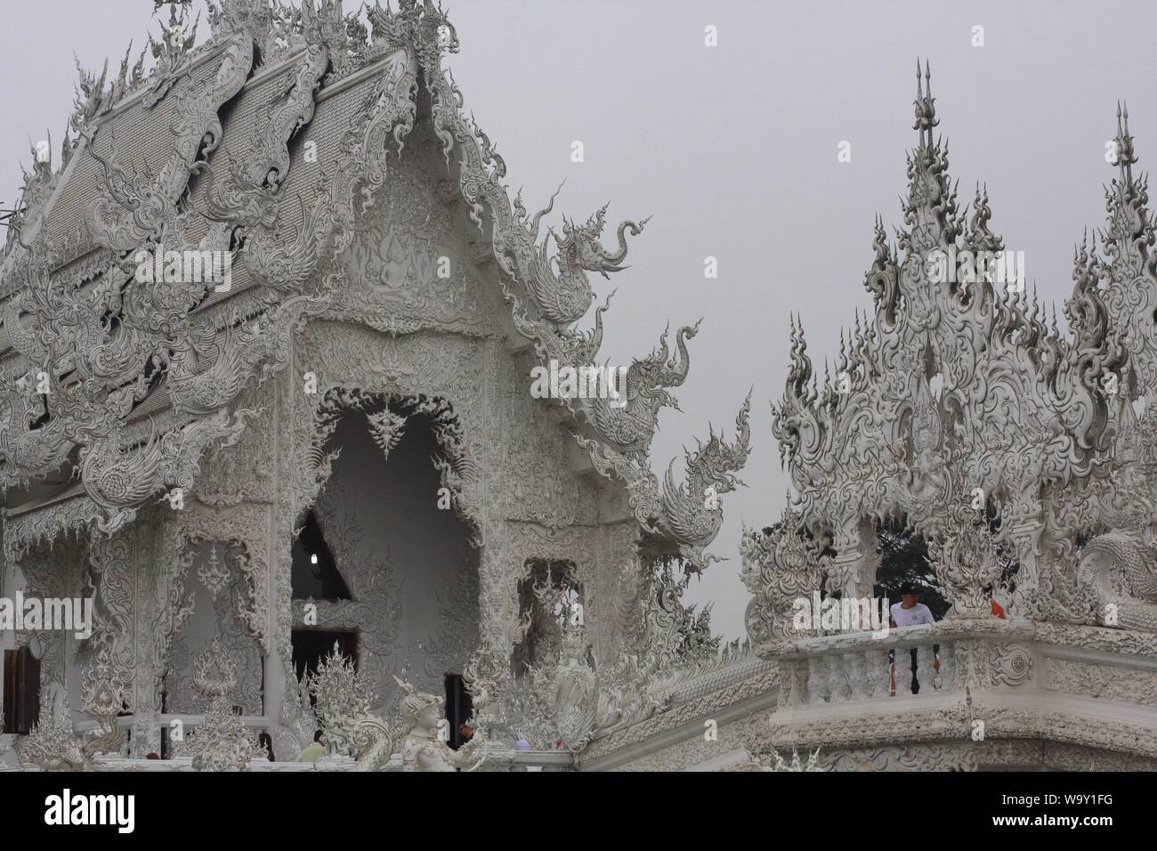 White temple views in Chiang Rai in Thailand Stock Photo - Alamy