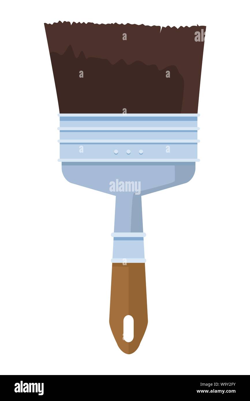 Paint brush construction tool symbol isolated Stock Vector Image & Art ...