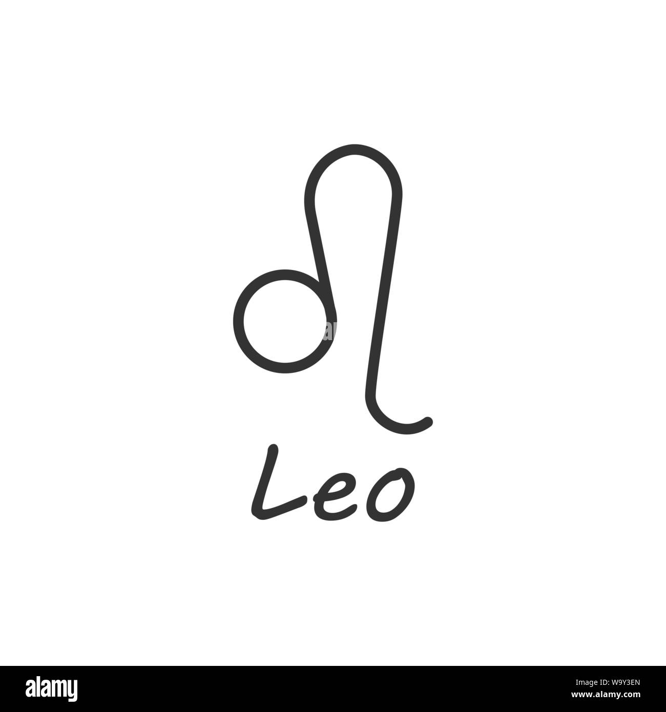 Astrology, horoscope, leo zodiac icon Vector illustration flat Stock