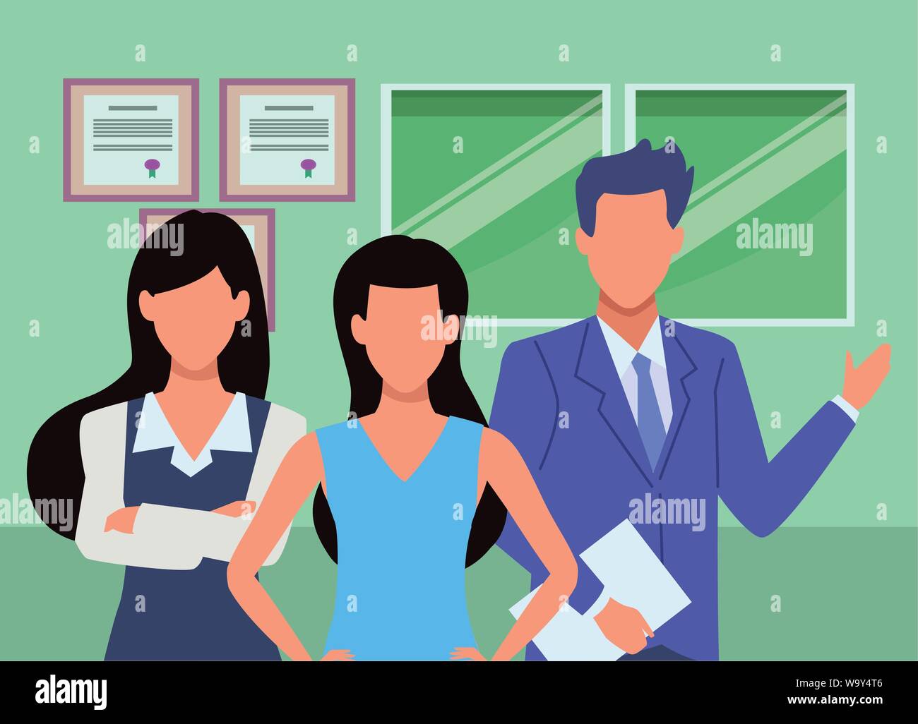 Executive business workers with tools Stock Vector Image & Art - Alamy