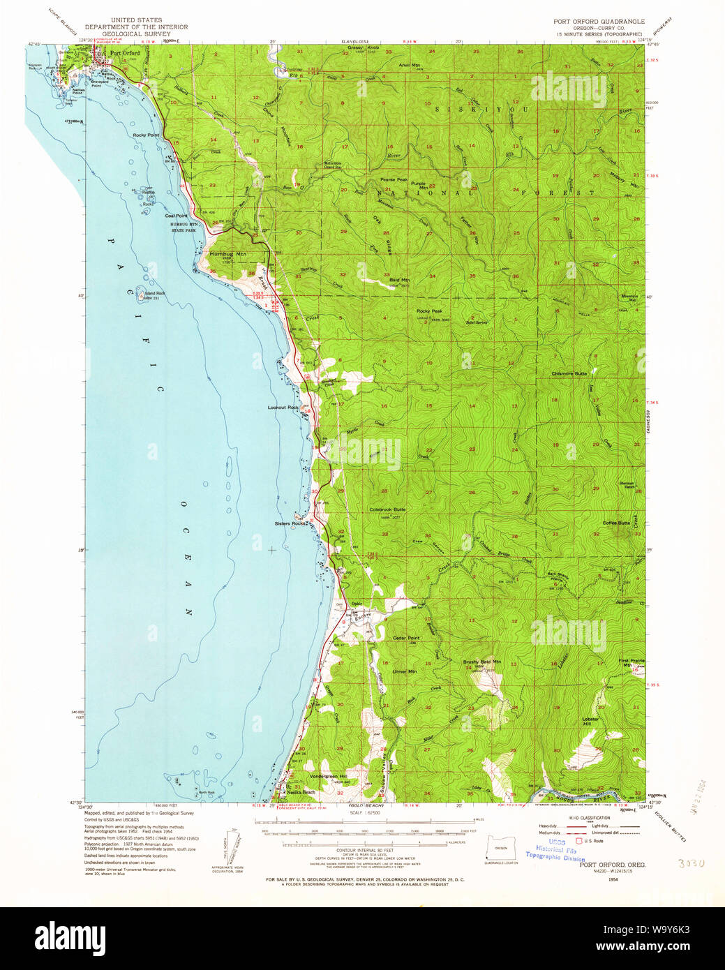 Map of port orford hires stock photography and images Alamy