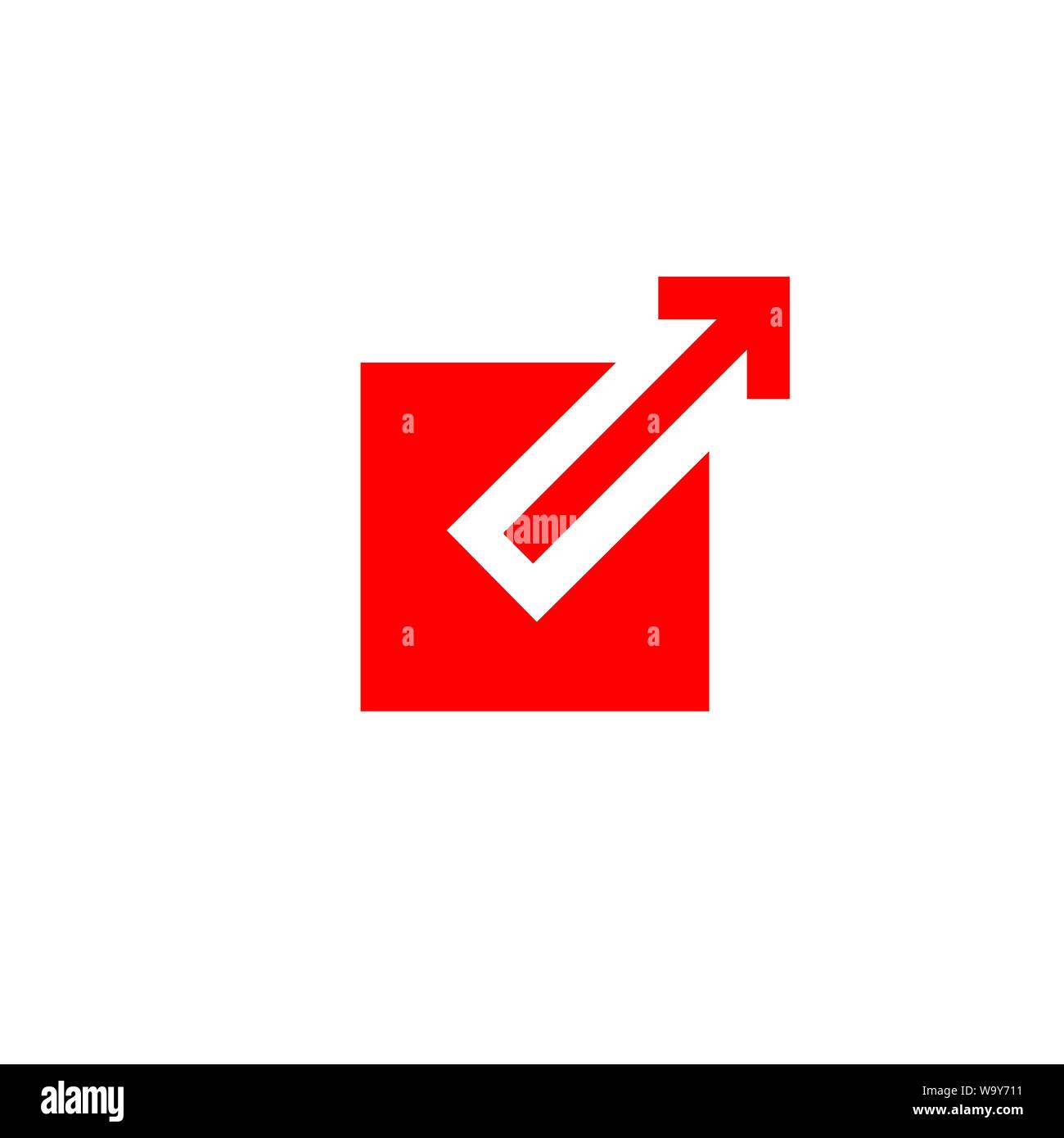 External link icon - box and arrow pointing outward Stock Vector