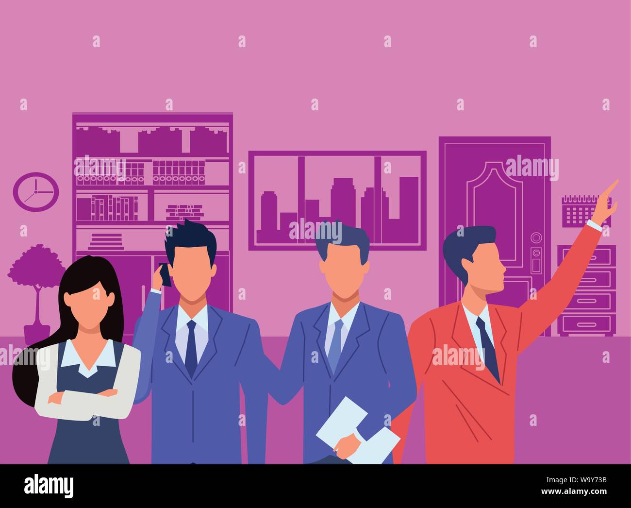 Executive business workers with tools Stock Vector Image & Art - Alamy
