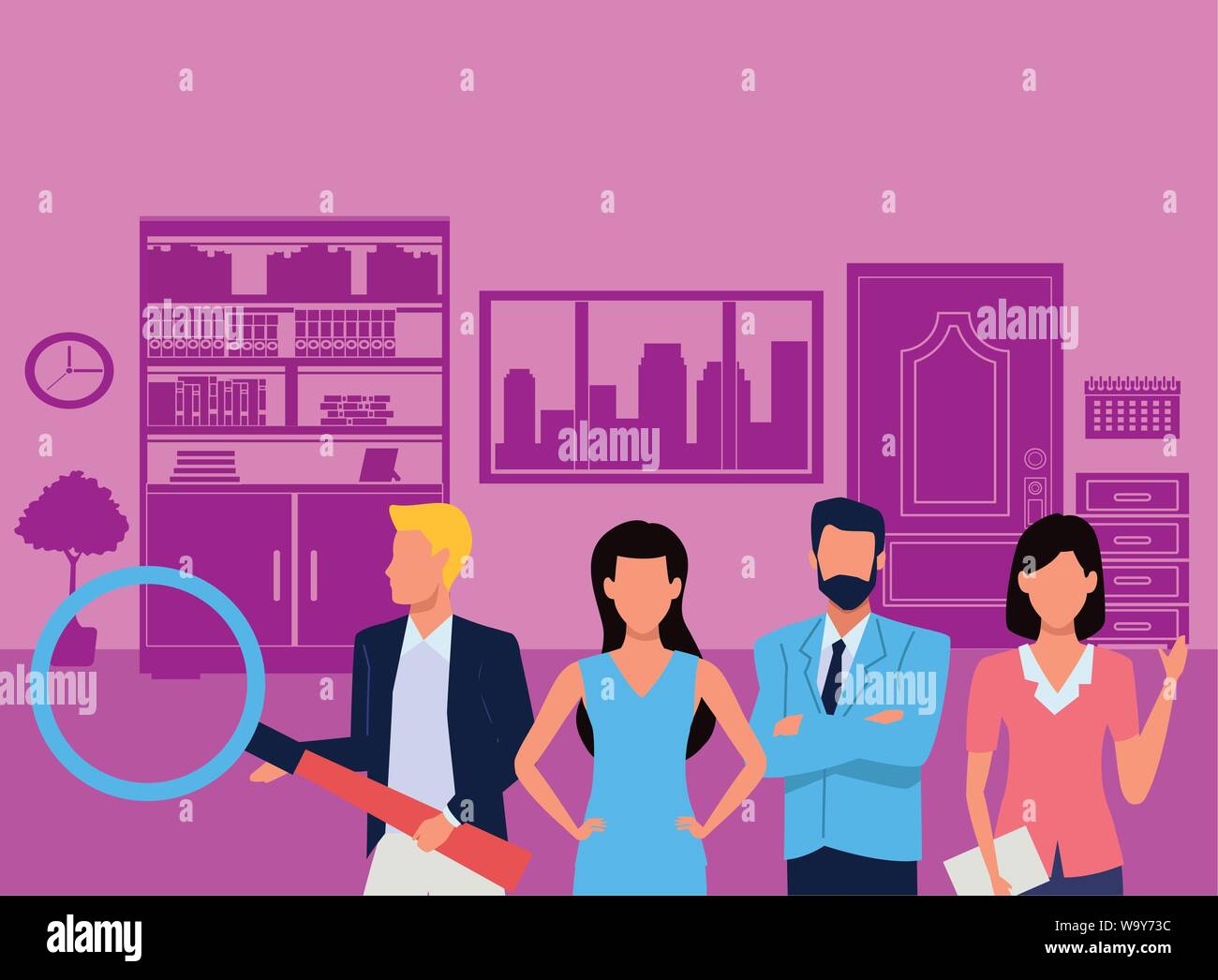 Executive business workers with tools Stock Vector Image & Art - Alamy