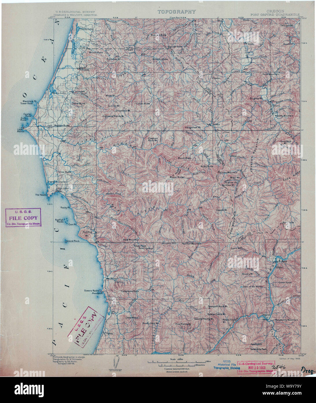 Map of port orford hires stock photography and images Alamy