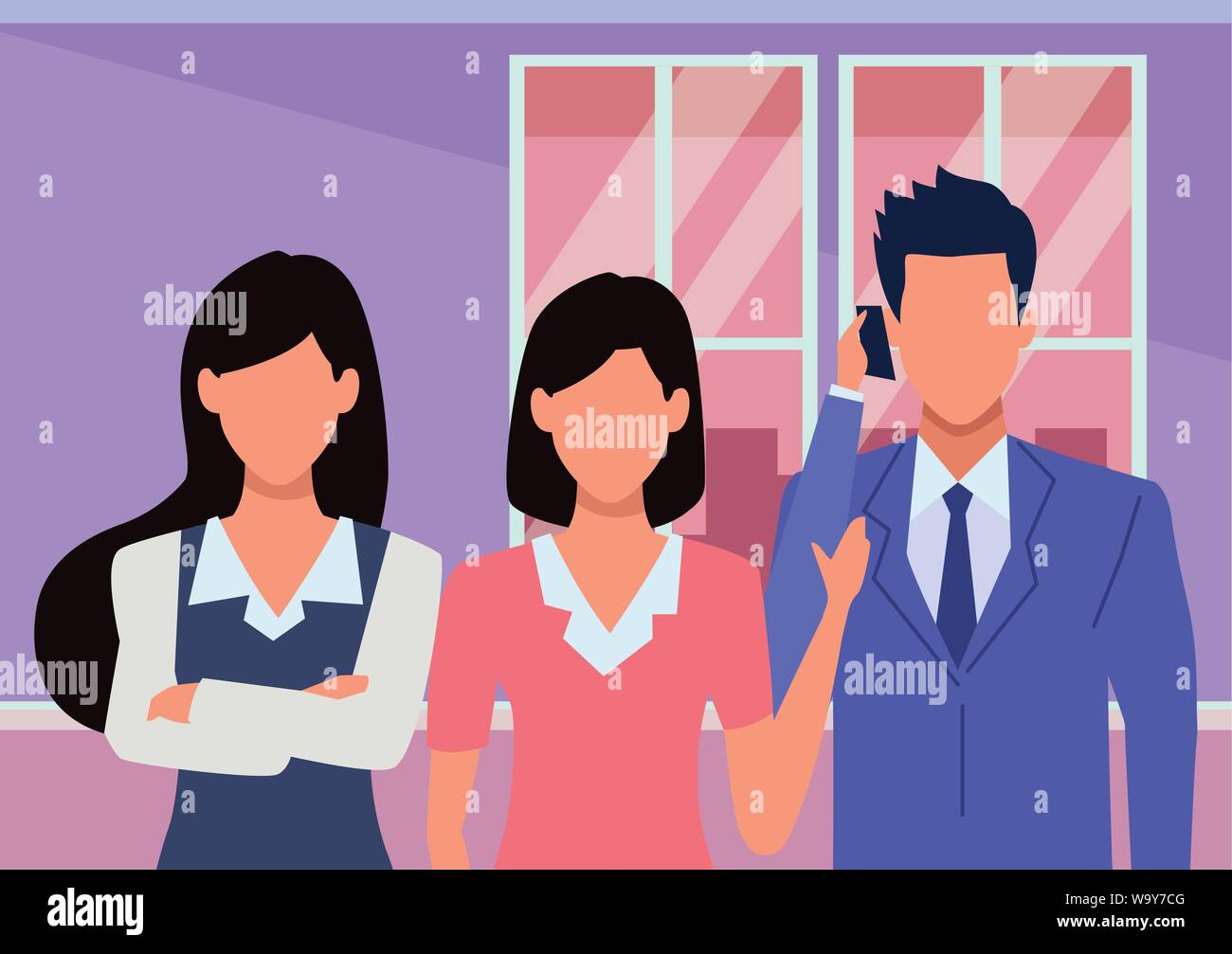 Executive business workers with tools Stock Vector Image & Art - Alamy