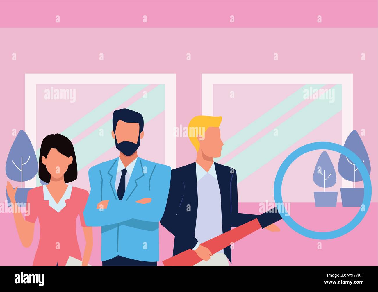 Executive business workers with tools Stock Vector Image & Art - Alamy