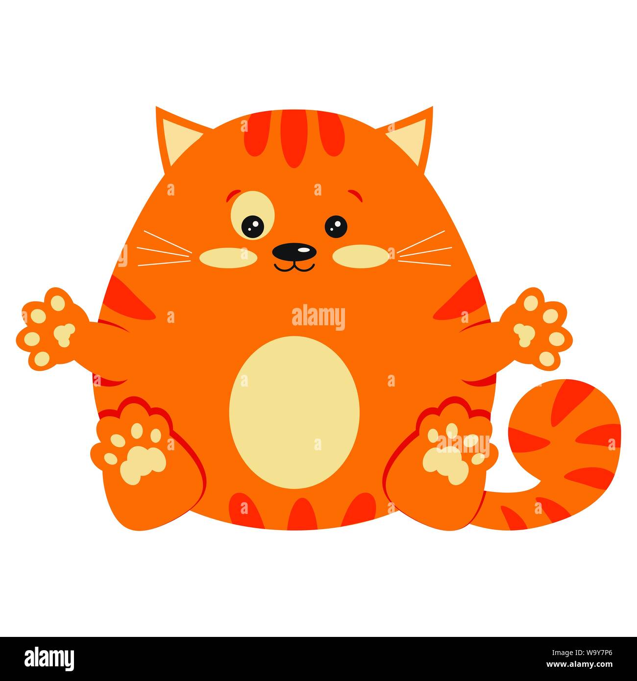 Fat Cat Realistic Cartoon Illustration with Human-like Body Angry Face.  Stock Illustration - Illustration of domestic, digitally: 271620449