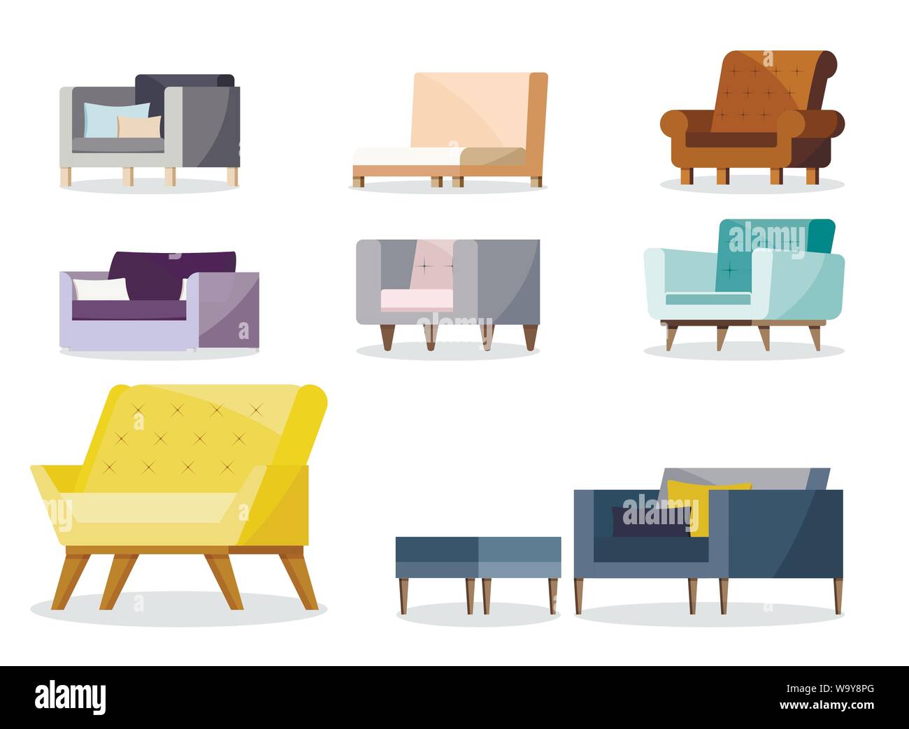 Cartoon Armchair Stock Vector Images - Alamy