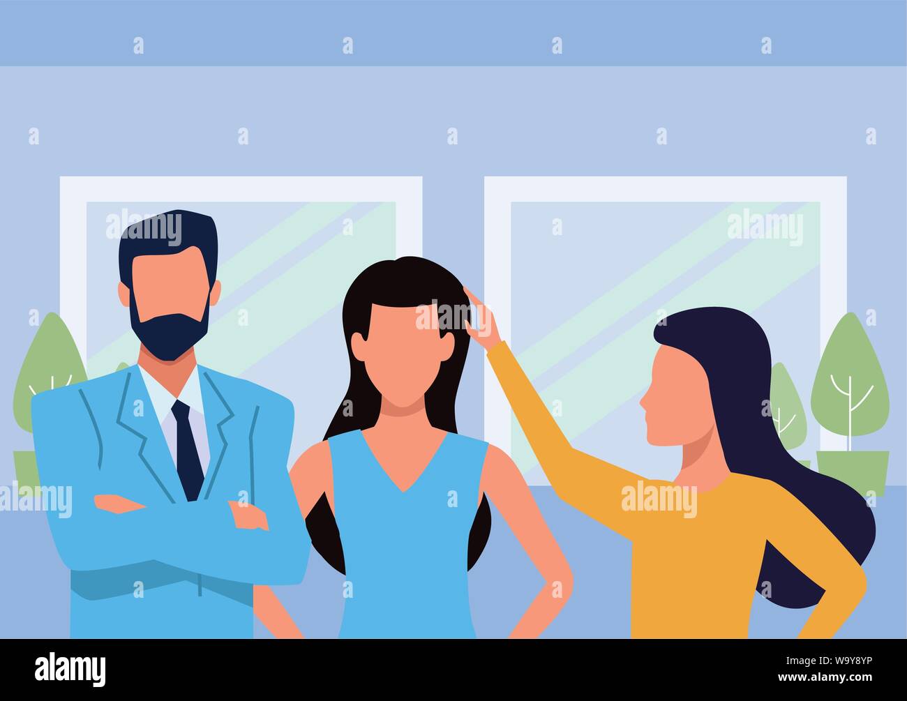 Executive business workers with tools Stock Vector Image & Art - Alamy