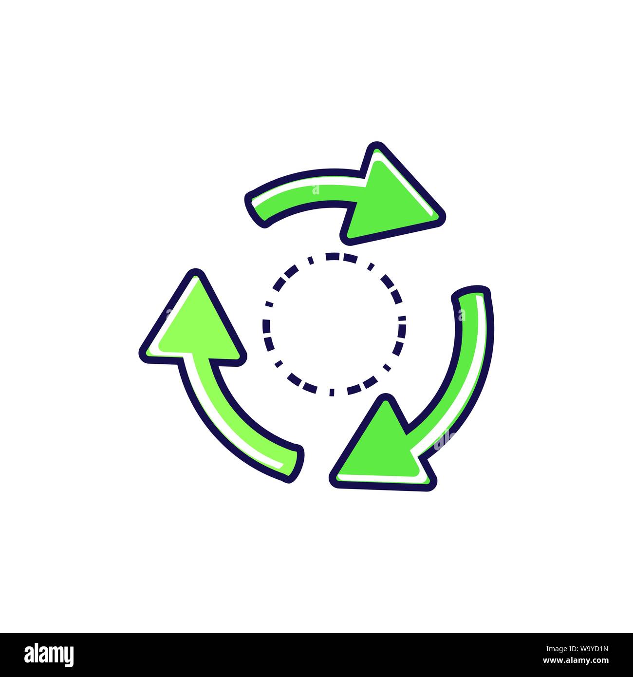 recycling arrows symbol isolated icon vector illustration design Stock ...