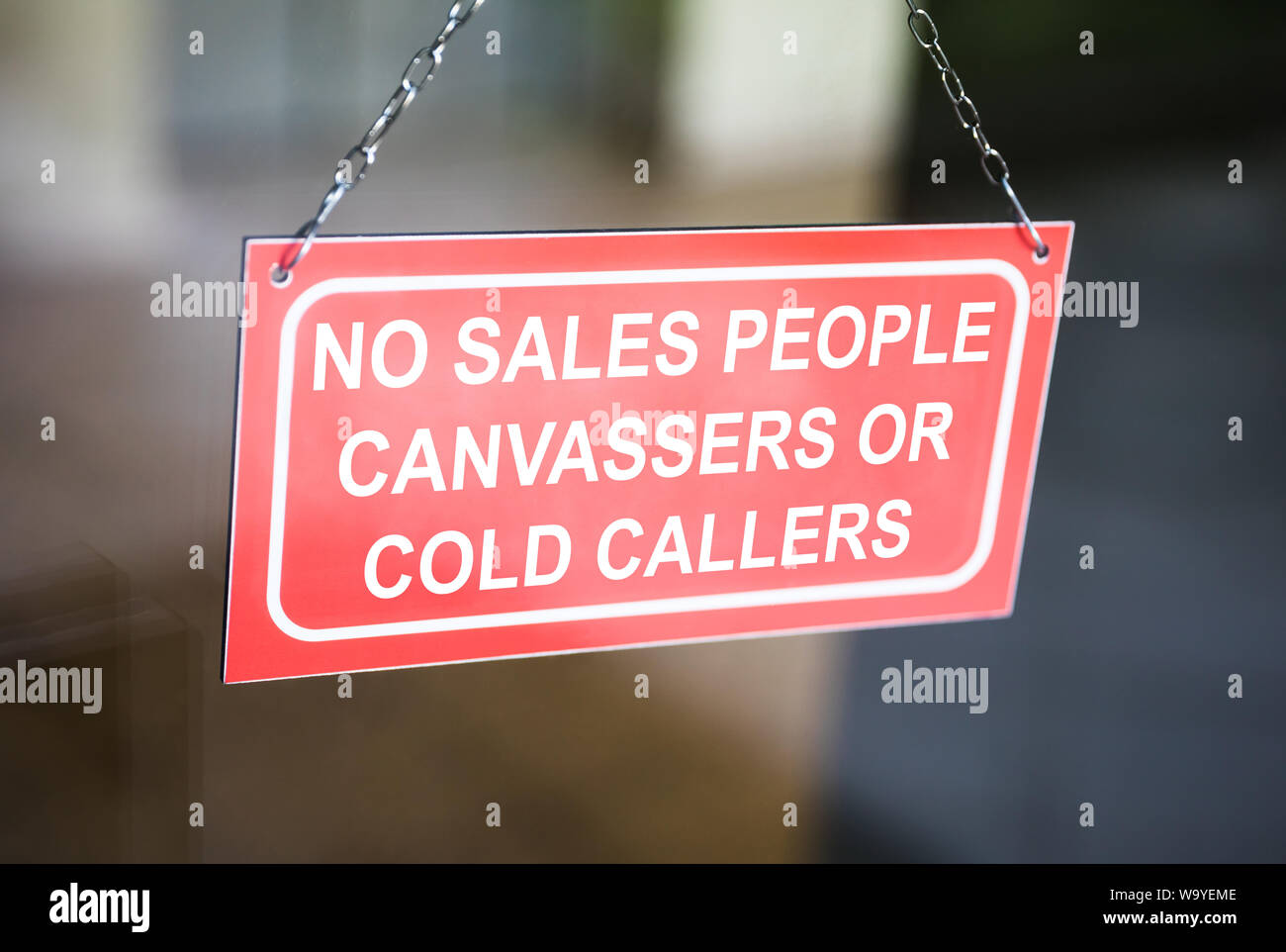 Stop Cold Calling Door Sticker - No Canvassers Callers Sign