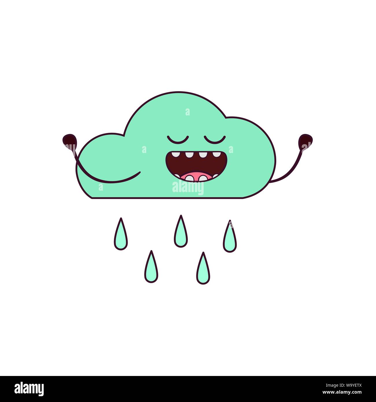 beautiful cloud kawaii isolated icon Stock Vector Image & Art - Alamy