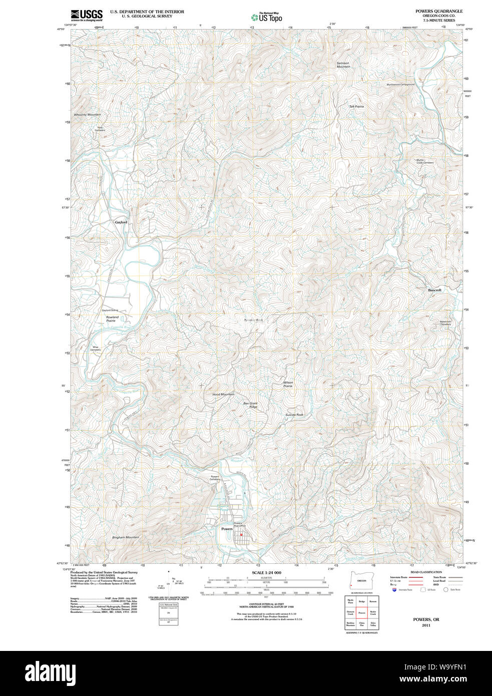 Map of powers oregon hires stock photography and images Alamy
