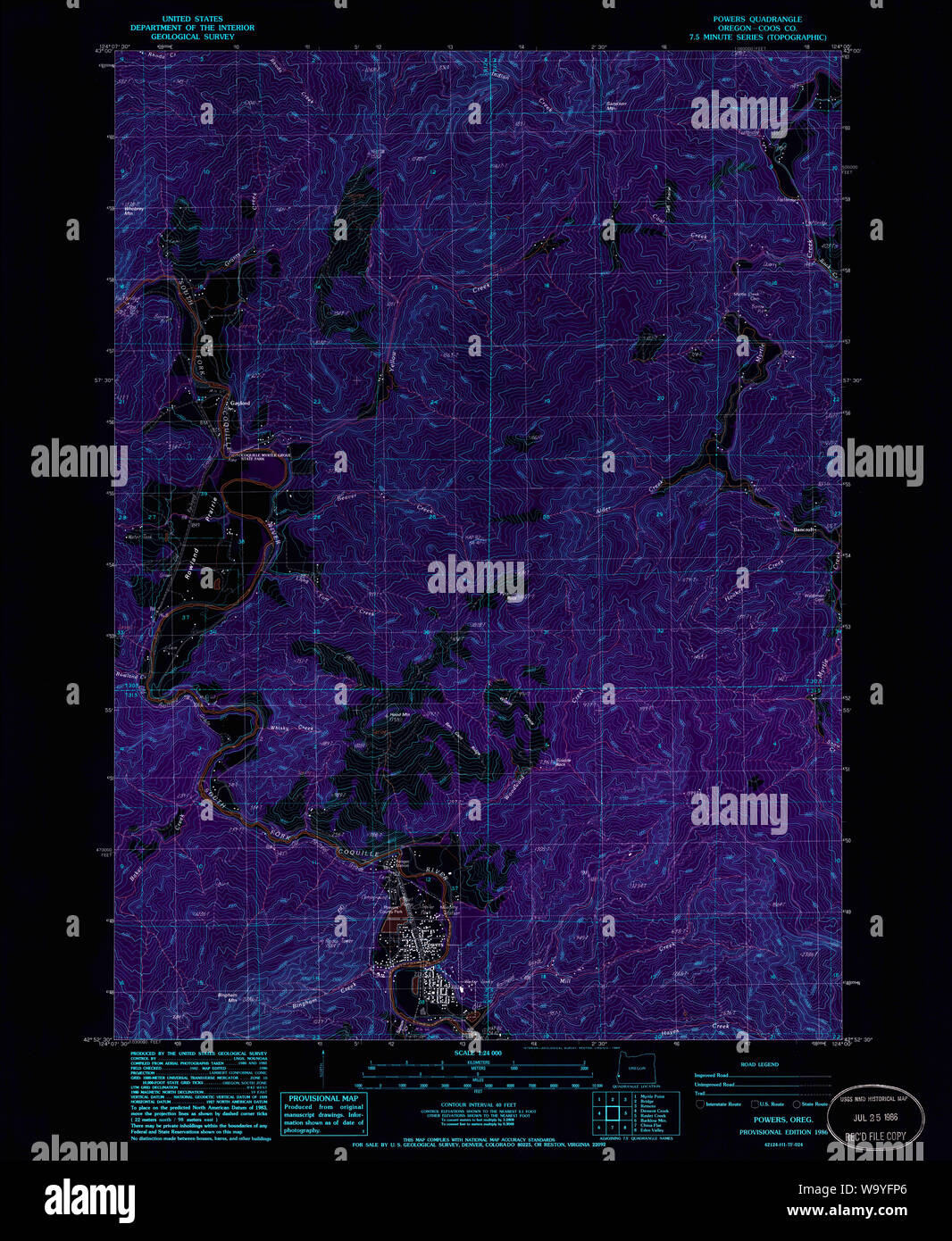 Map of powers oregon hires stock photography and images Alamy