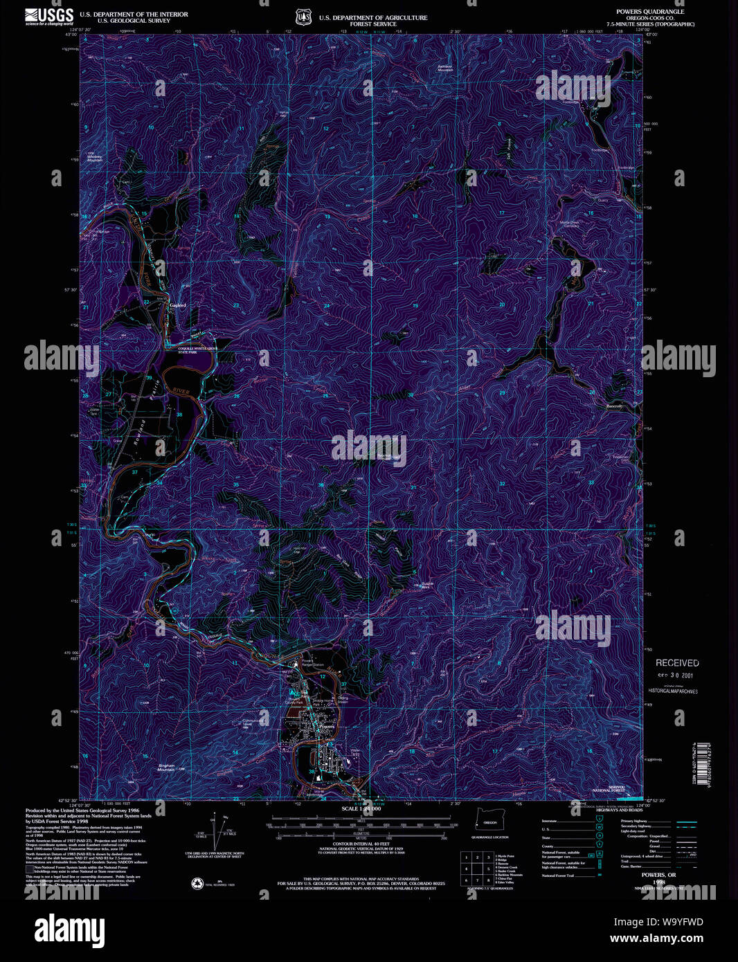 Map of powers oregon hires stock photography and images Alamy