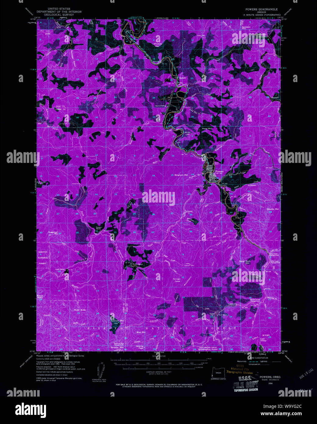 Map of powers oregon hires stock photography and images Alamy