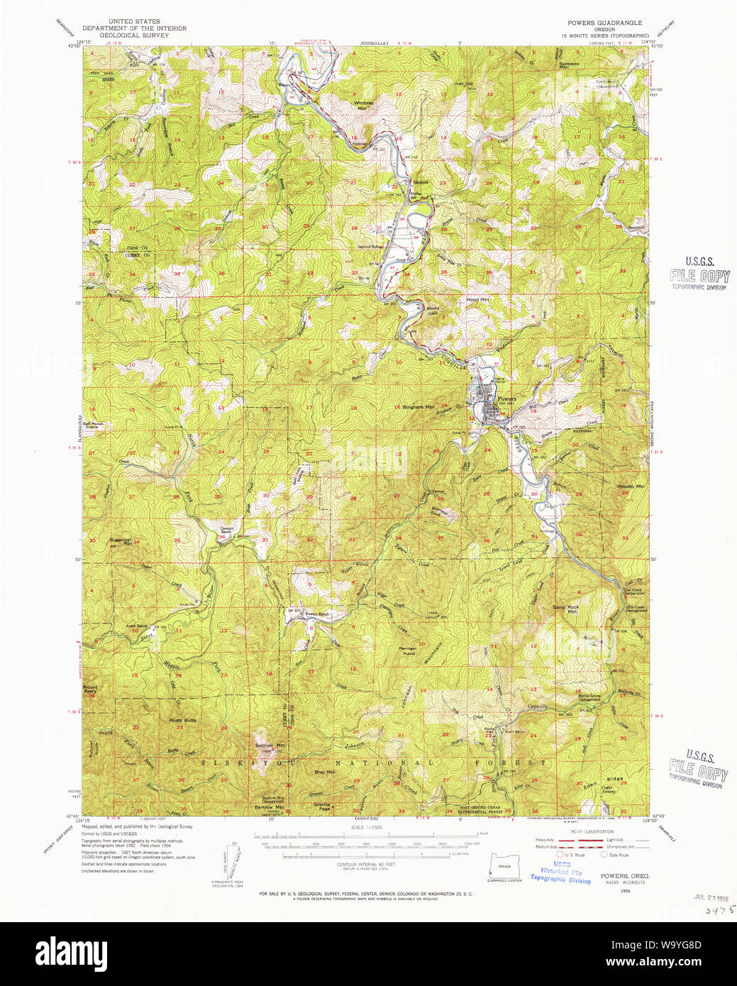 Map of powers oregon hires stock photography and images Alamy