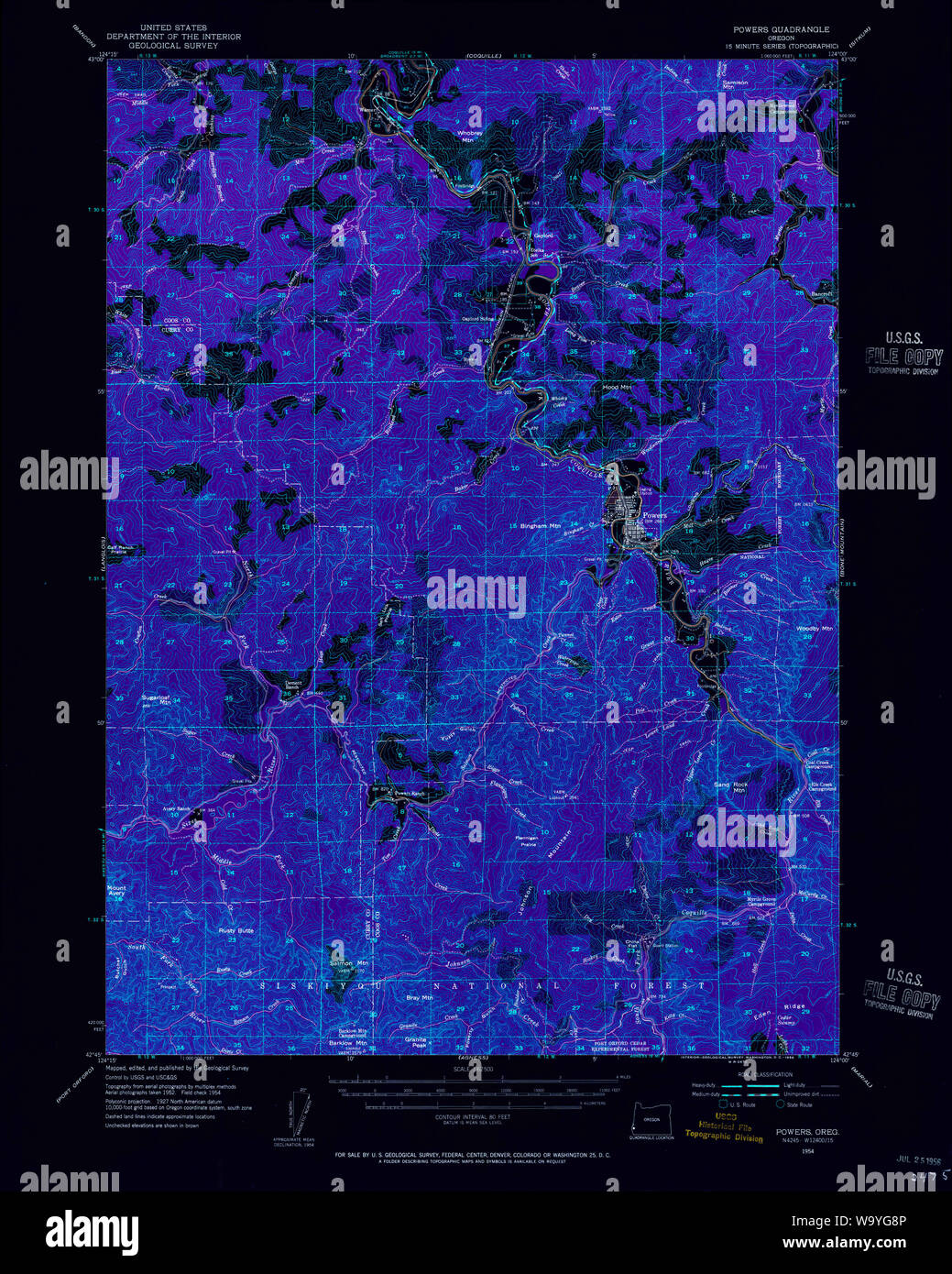 Map of powers oregon hires stock photography and images Alamy